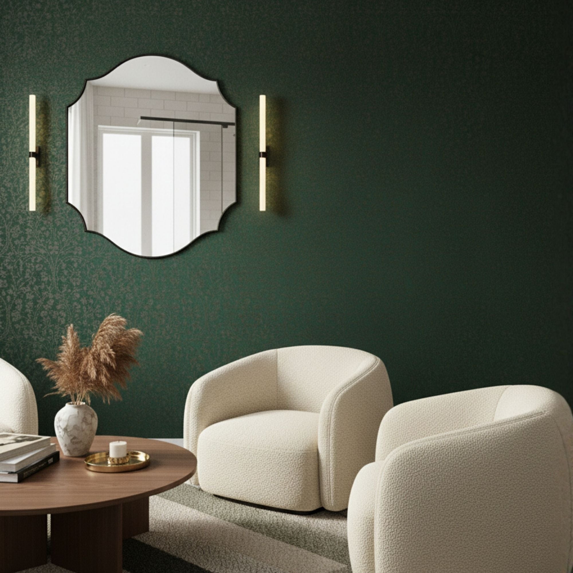 Lefke Asymmetrical Mirror - Handmade Irregular Wall Mirror