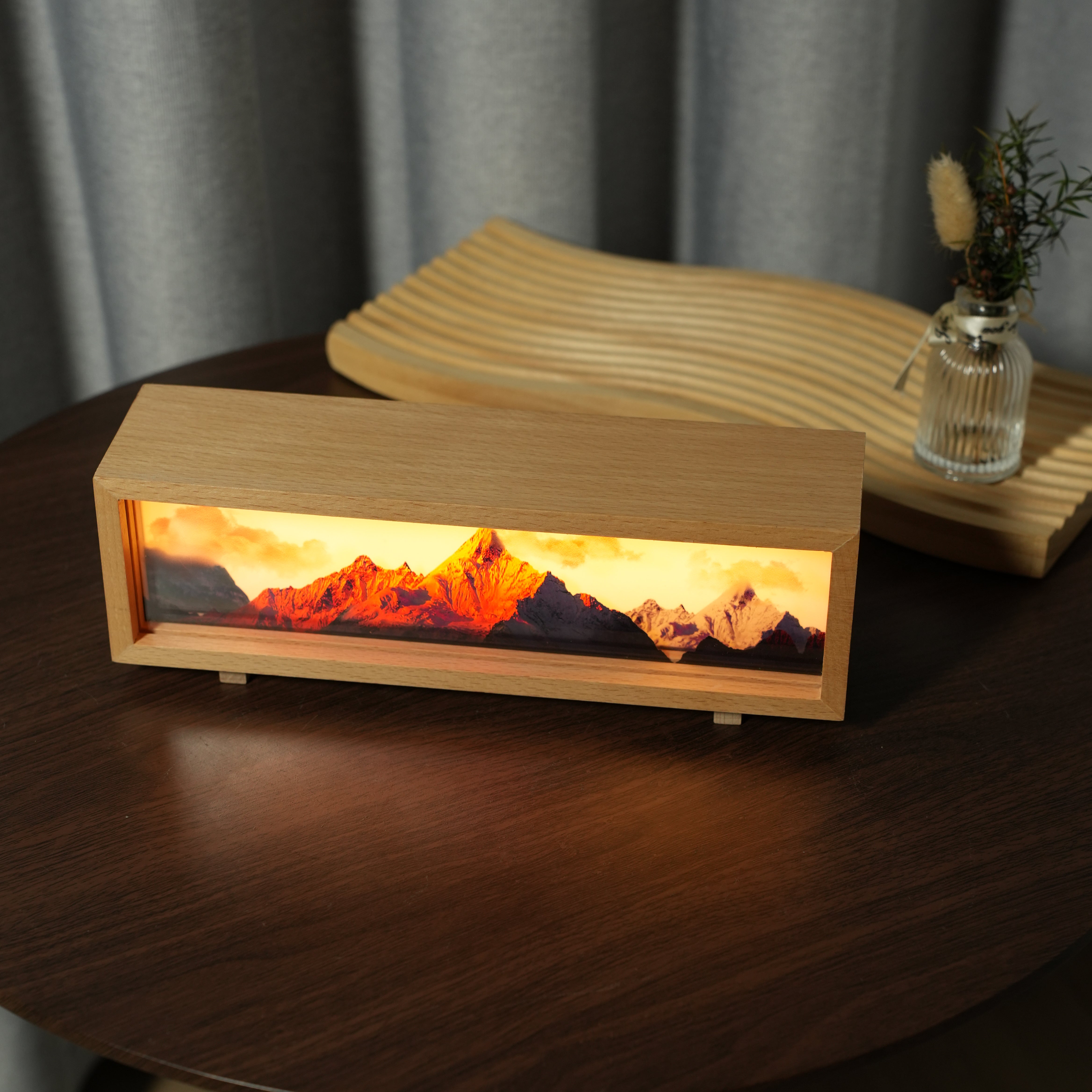 Creative DIY 3D Rechargeable Light Painting: Touch-Control Bedside Ambient Lamp with Stepless Dimming for Decoration-1