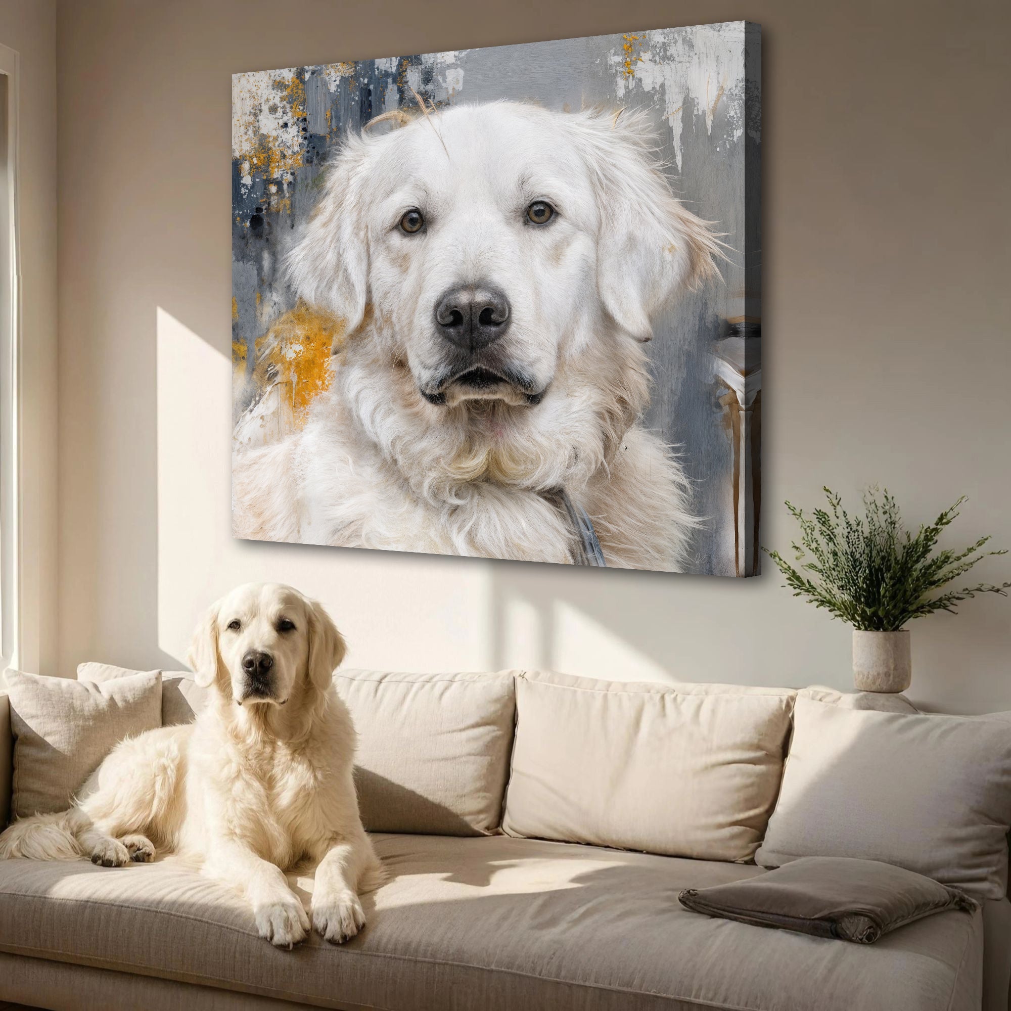 Customized Pet Portrait Abstract Wall Art