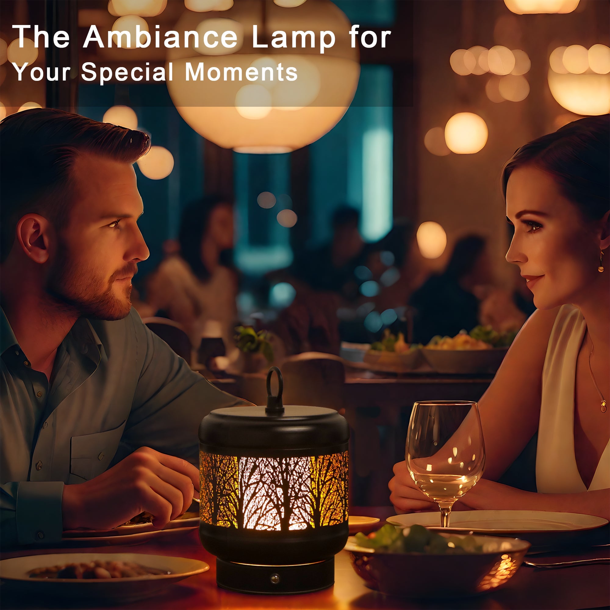 TRIROCKS Cordless Table Lamp Rechargeable Battery Operated Ambient Lighting with Cozy Lights, 3-Step Touch Dimmable LED Amber Light for Bar,Coffee Table, Patio,Camping-4