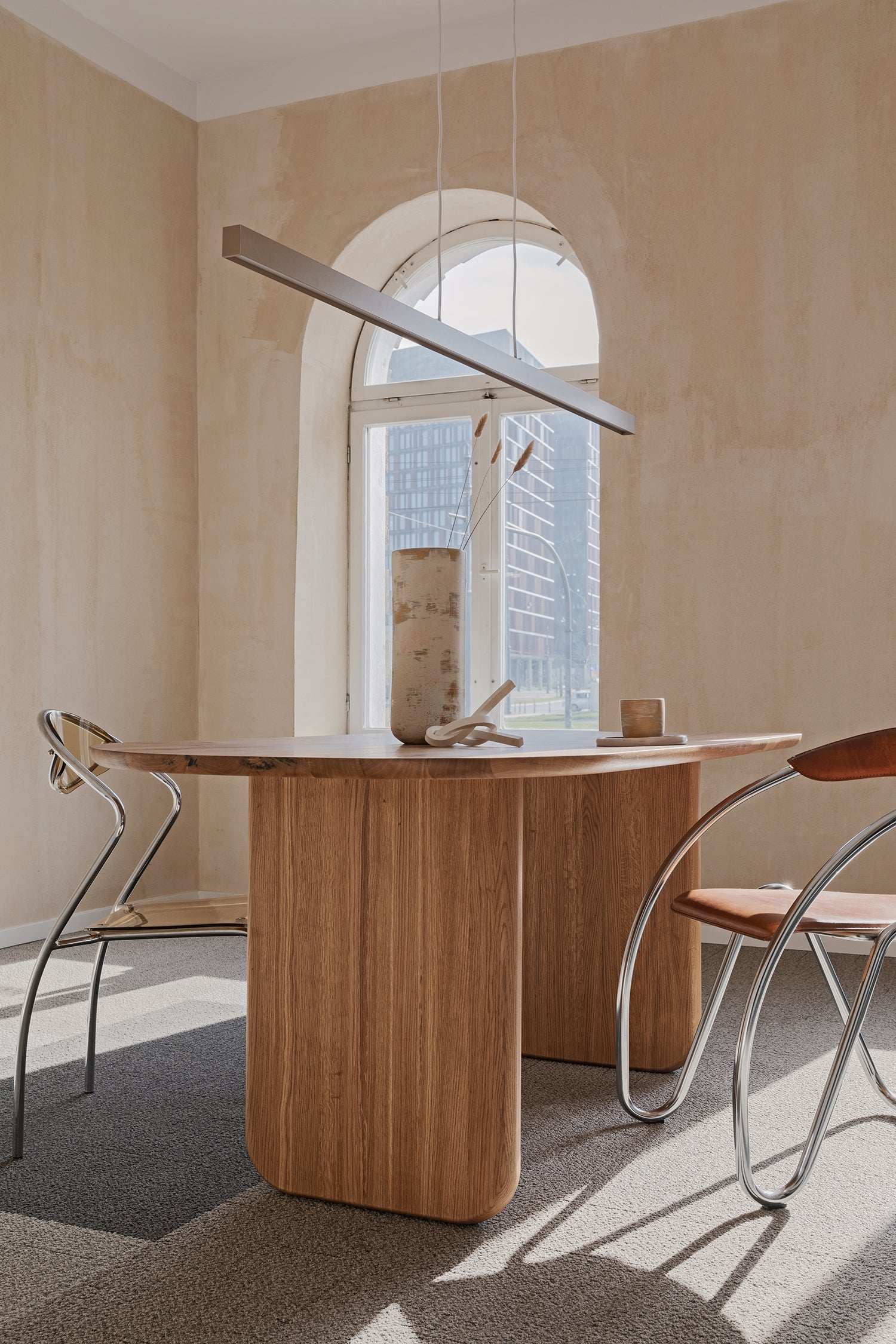 Oval Solid Wood Dining Table