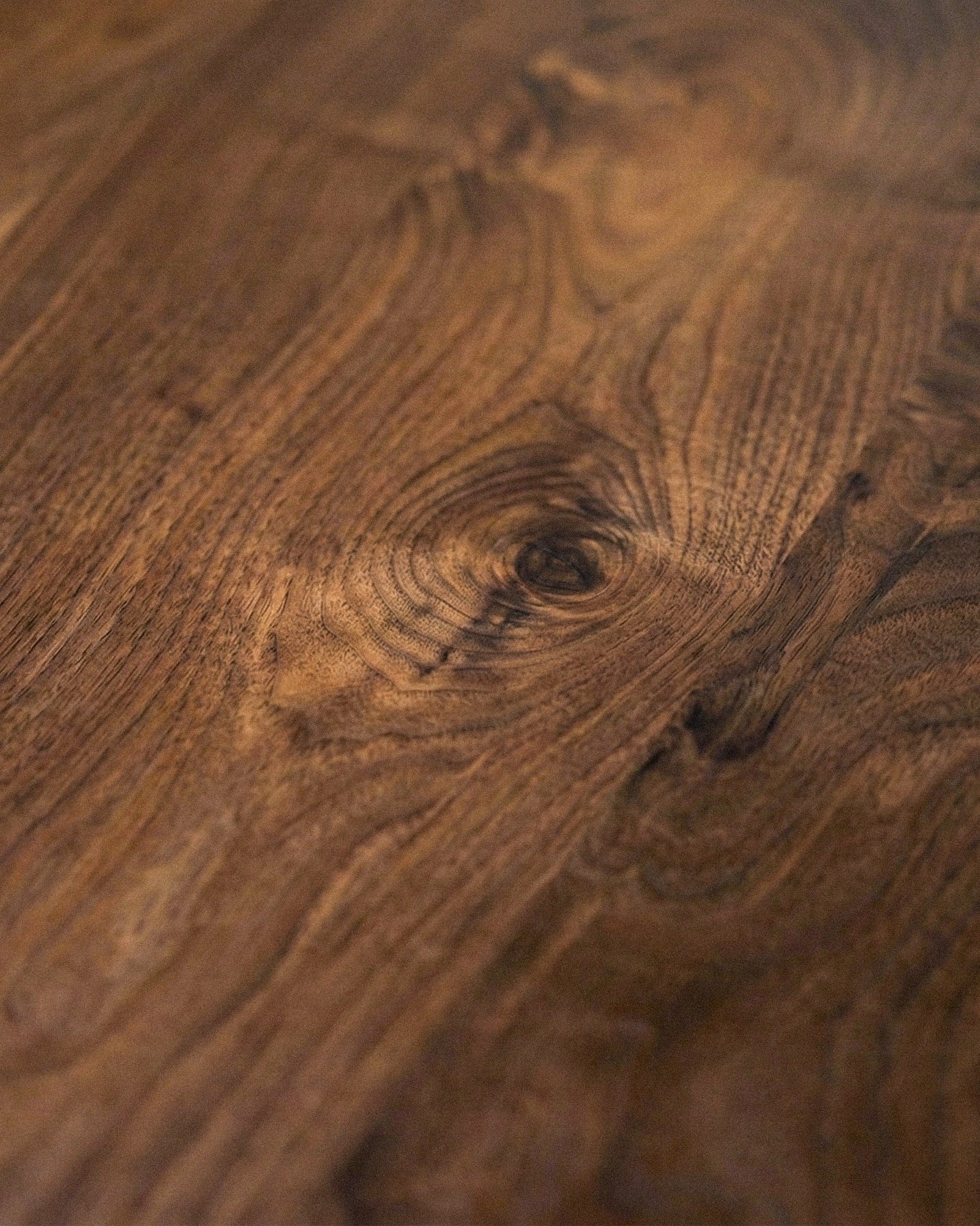 Modern Round Walnut Pedestal Dining Table