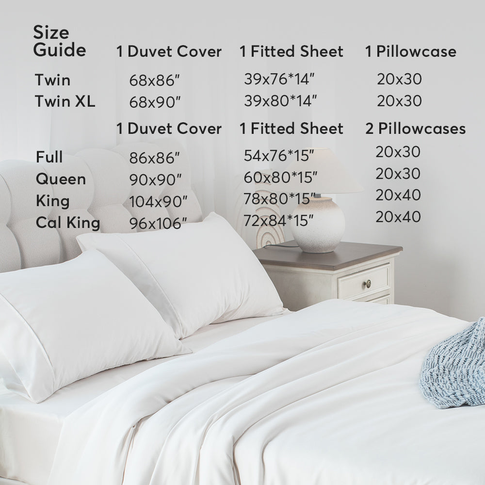 Kasentex Duvet Cover Bedding Set with Duvet Cover, Pillowcase, Fitted Sheet, Hypoallergenic and Breathable, Room Decor, Graduation Gifts