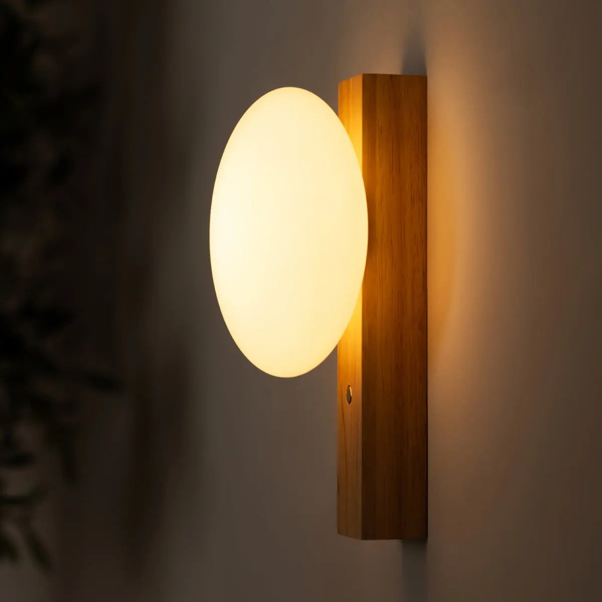 Matthew Light Brown Cordless Wooden Wall Lamp – Rechargeable & Dimmable-0