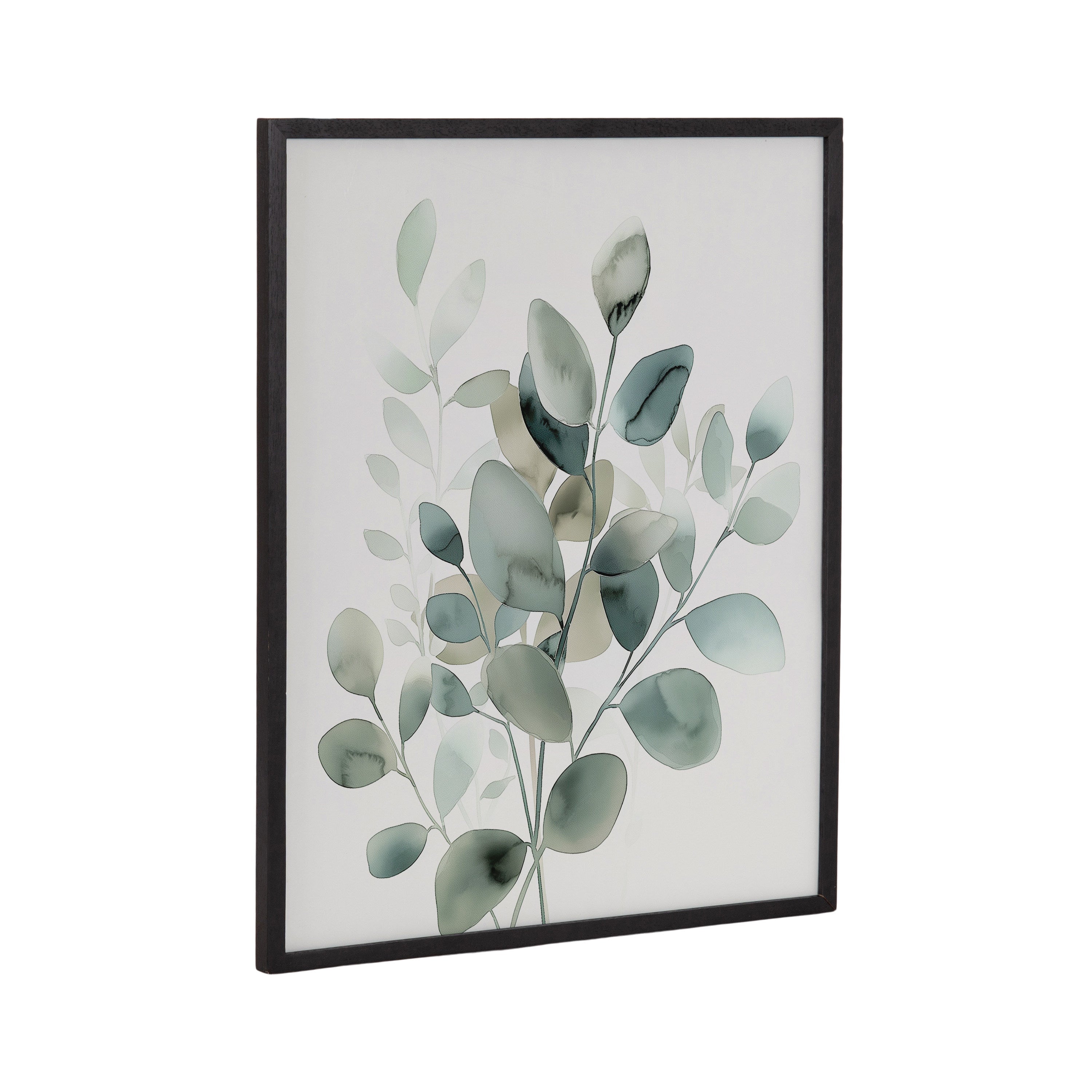 Gallery Modern Minimalist Botanical Watercolor in Muted Teal Print by The Creative Bunch Studio