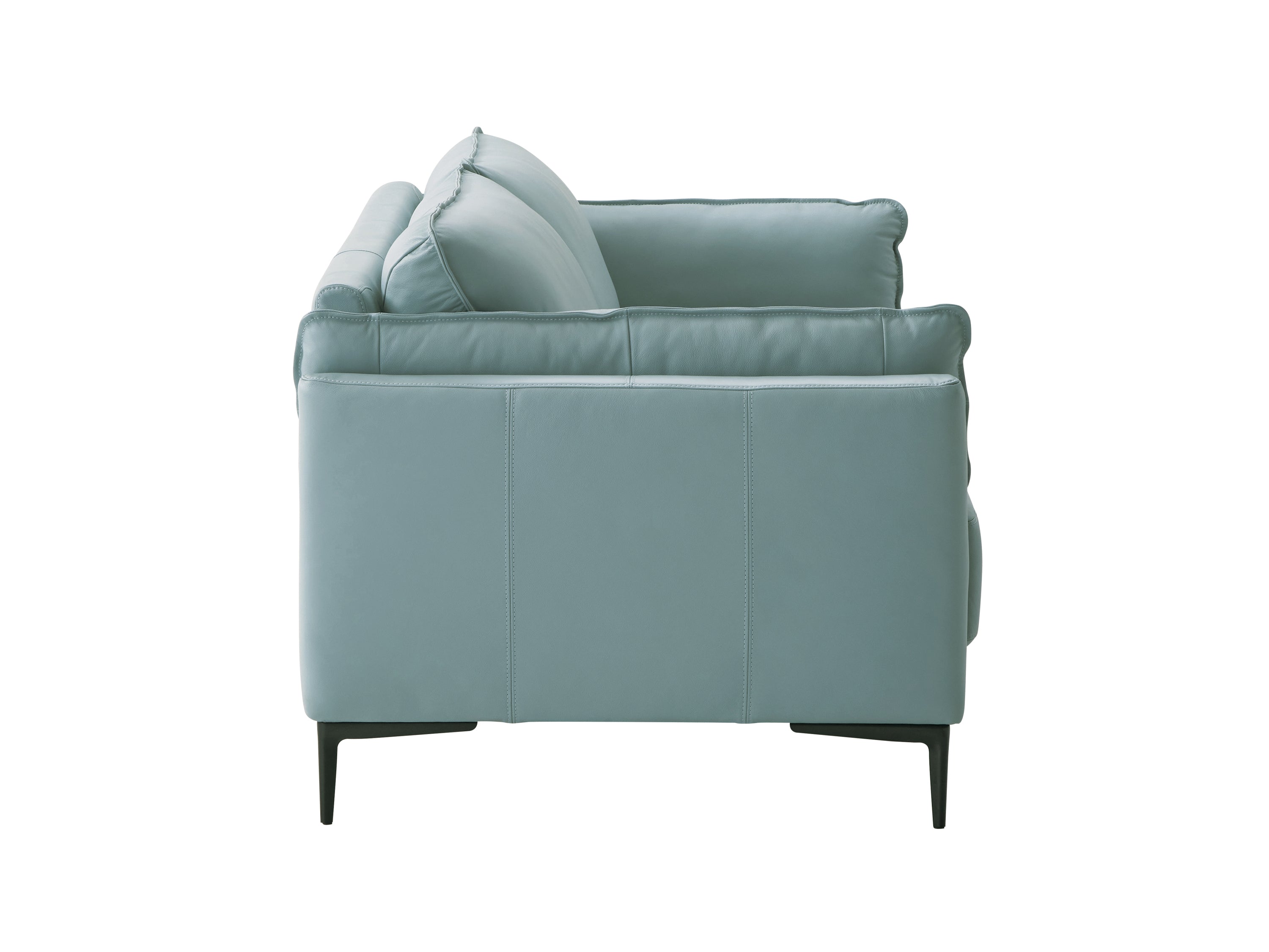 ACME Mesut Sofa, Light Blue Top Grain Leather-3