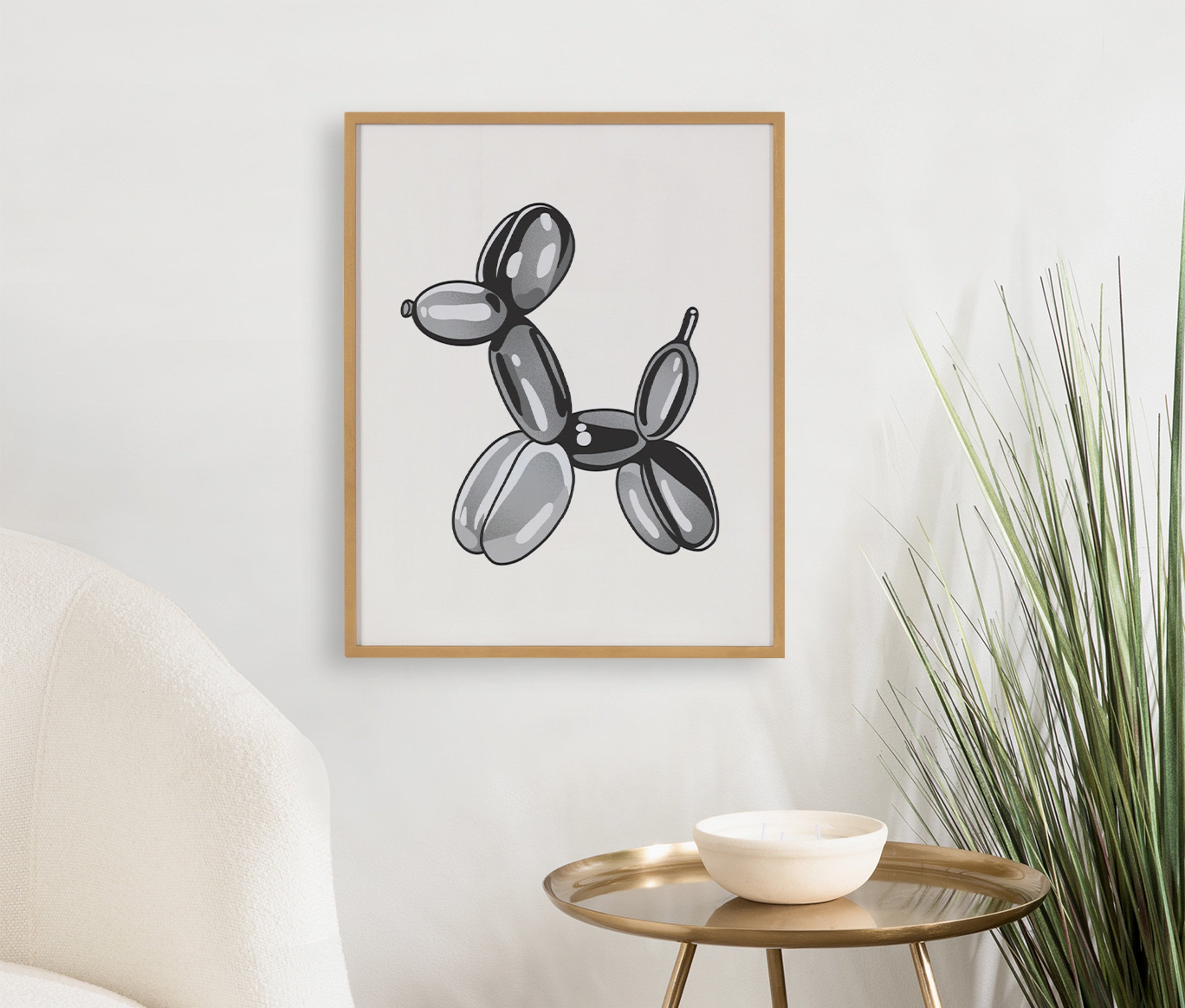 Gallery Black Bubble Balloon Dog Animal Print by The Creative Bunch Studio