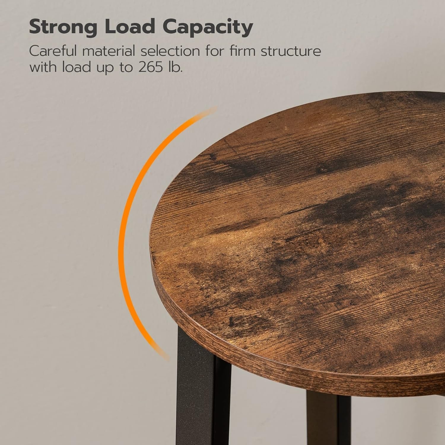 Bar Stools Set Of 2 24.8 Inch Rustic Brown Kitchen Island