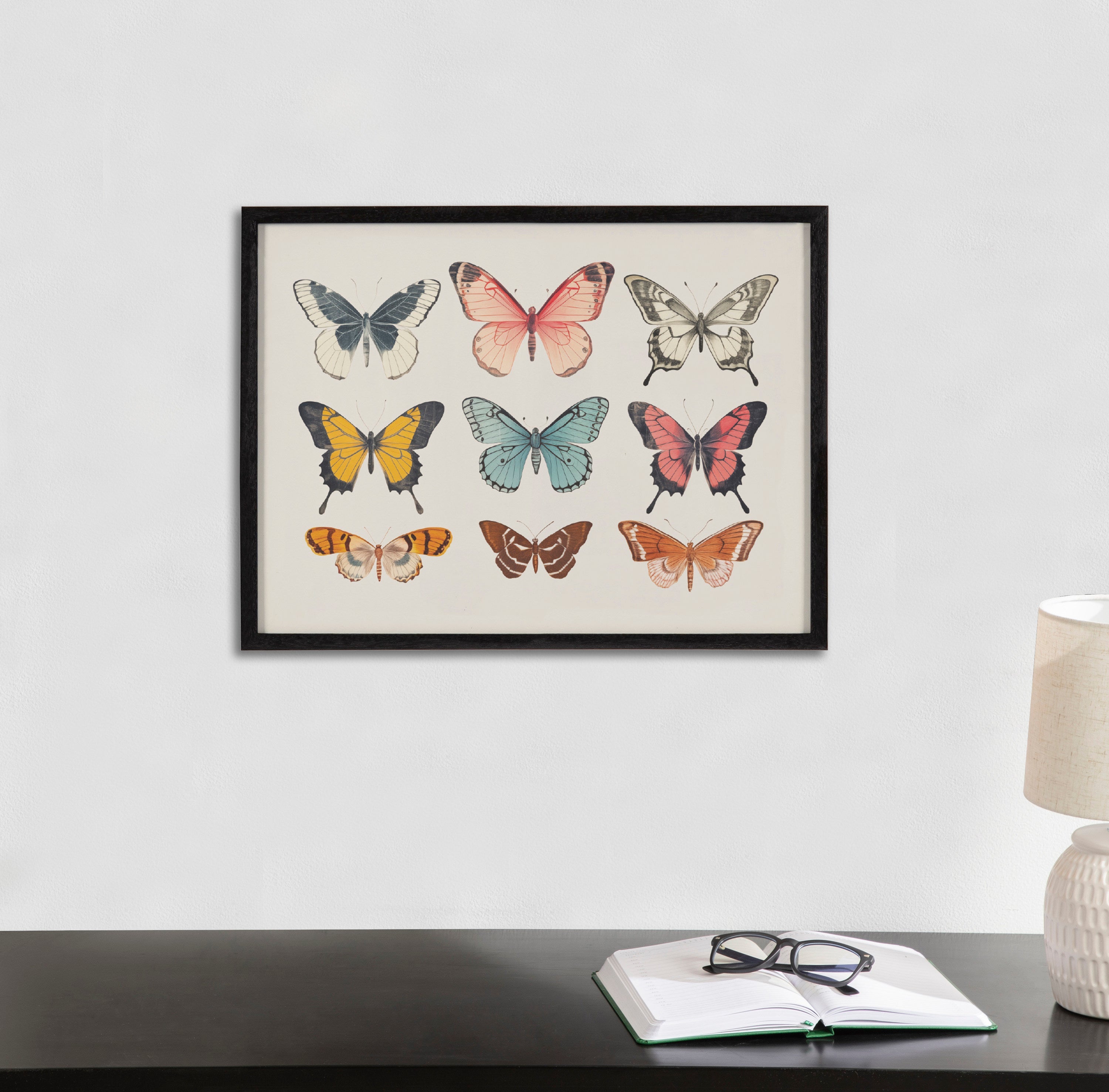 Gallery Vintage Style Muted Pastel Butterflies II Print by The Creative Bunch Studio