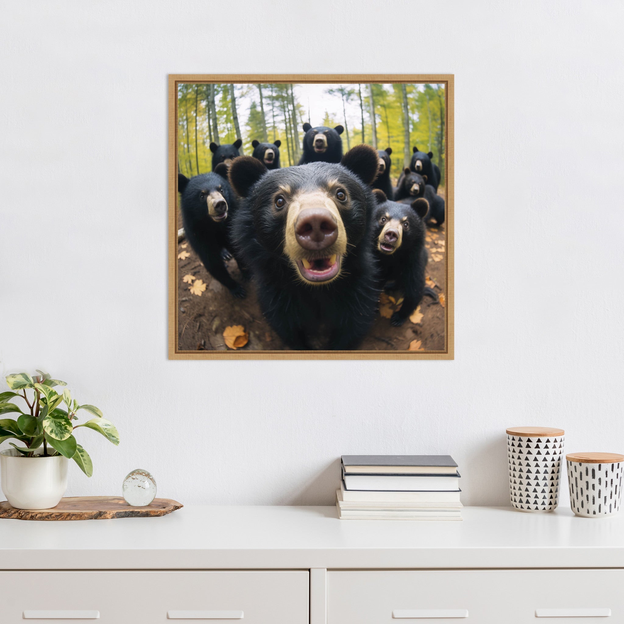 Funny Black Bear Selfie by The Creative Bunch Studio
