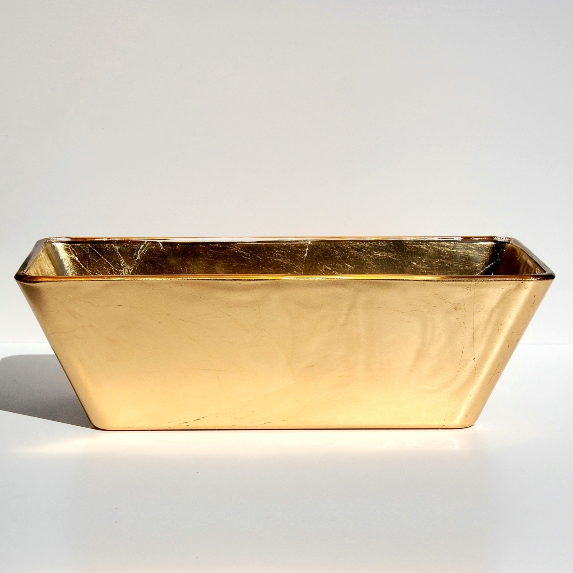 Greek Gold Gilded 13" Rectangular Bowl-3