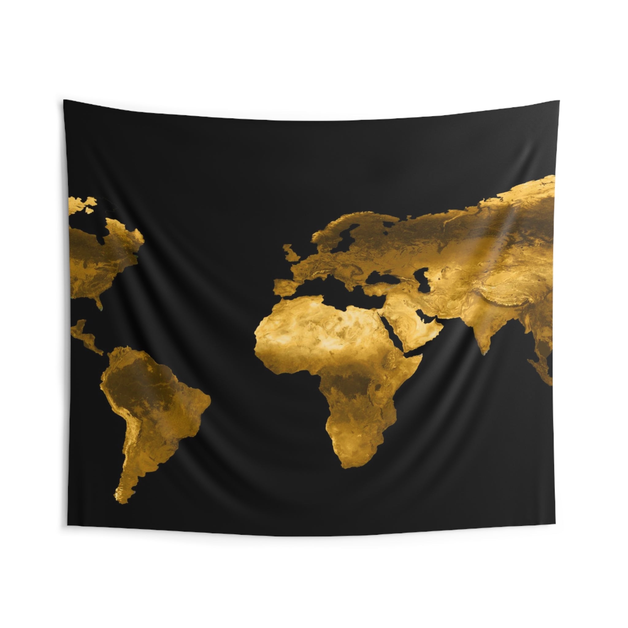 Yellow Worldmap Tapestry-1