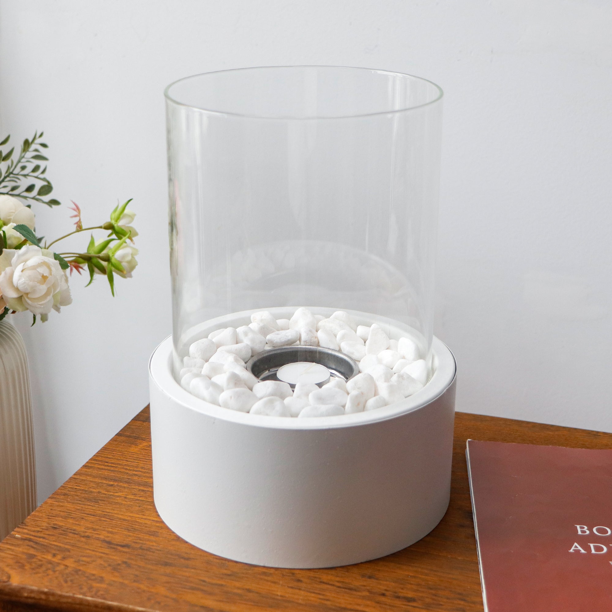 JHY DESIGN 22×28cm XL Tabletop Firepit – Bio Ethanol Ventless, Indoor/Outdoor-1