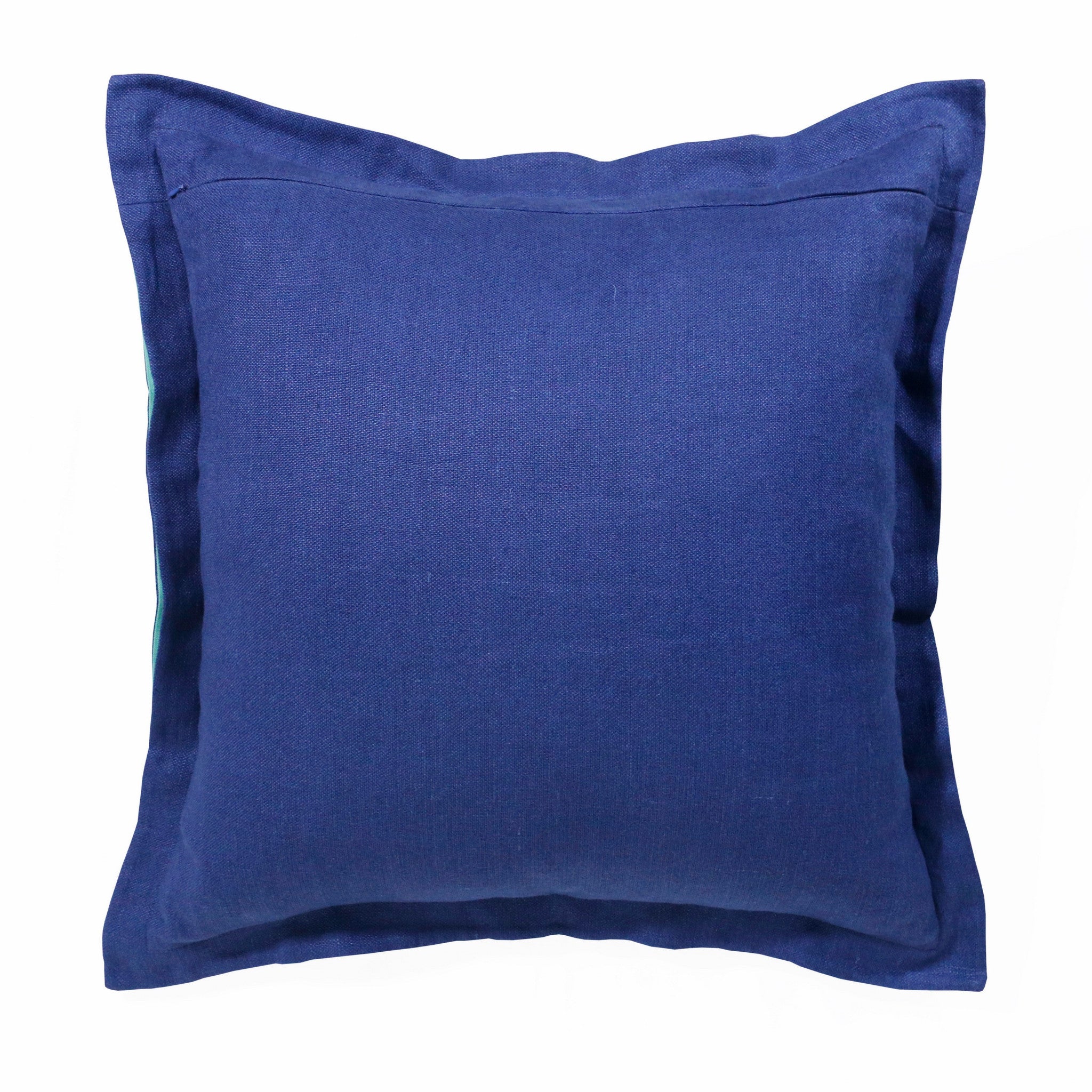 20" X 20" Navy Linen Zippered Pillow-4