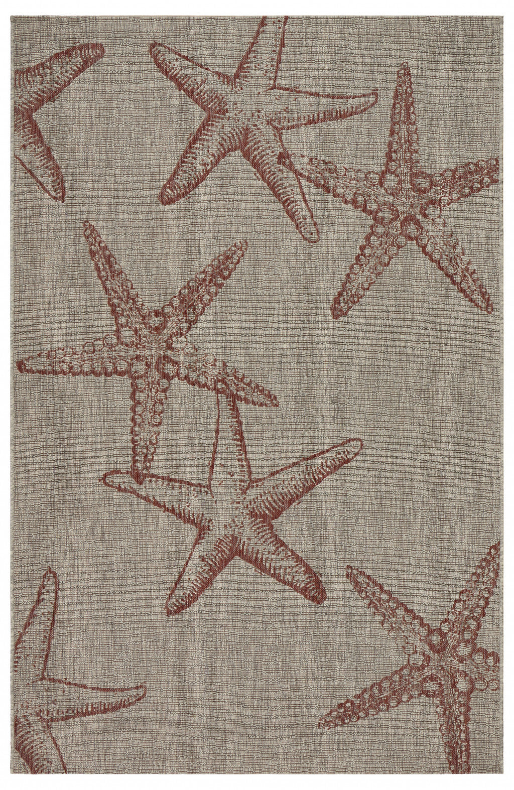 3' X 5' Gray Starfish Indoor Outdoor Area Rug-0