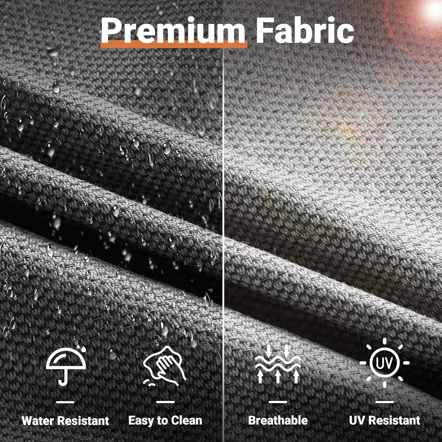 11 Piece Outdoor Patio Furniture Set With Fire Pit Table Dark Grey Wicker Sectional And Swivel Chairs