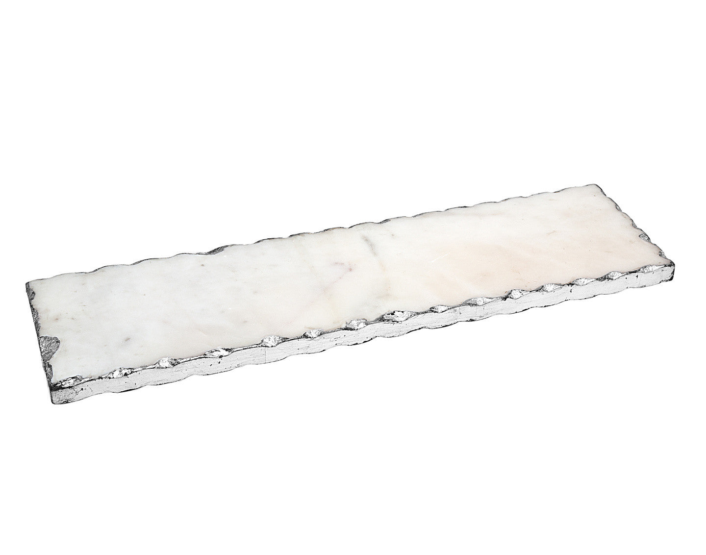 18" White Rectangular Marble Vanity Tray-1