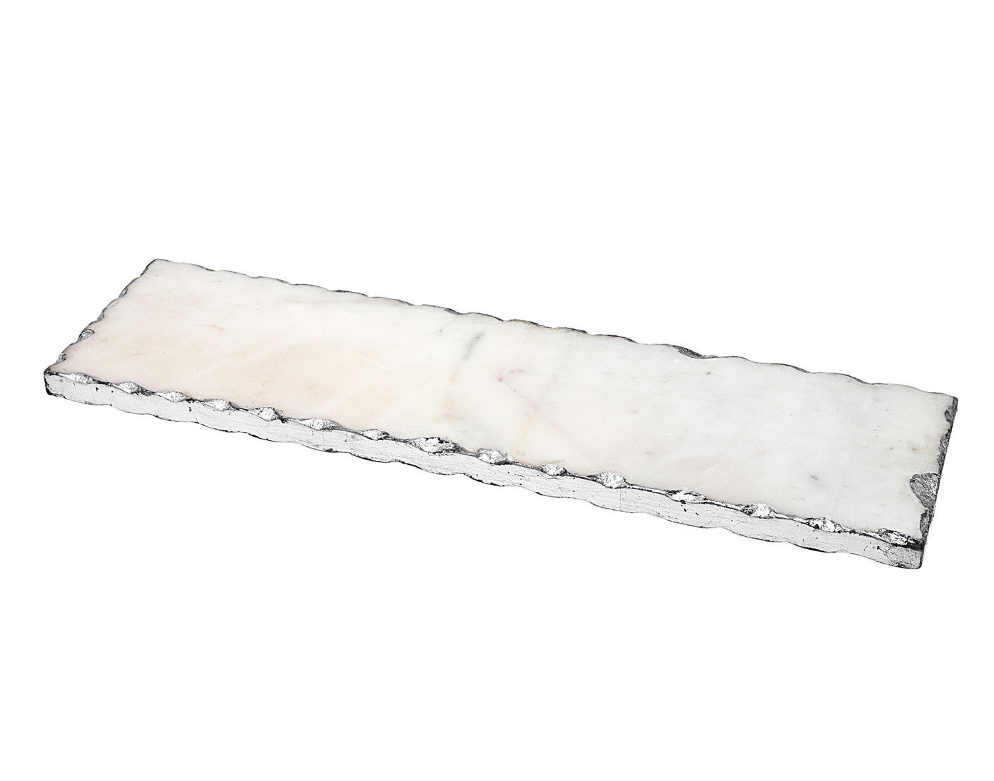 18" White Rectangular Marble Vanity Tray-3