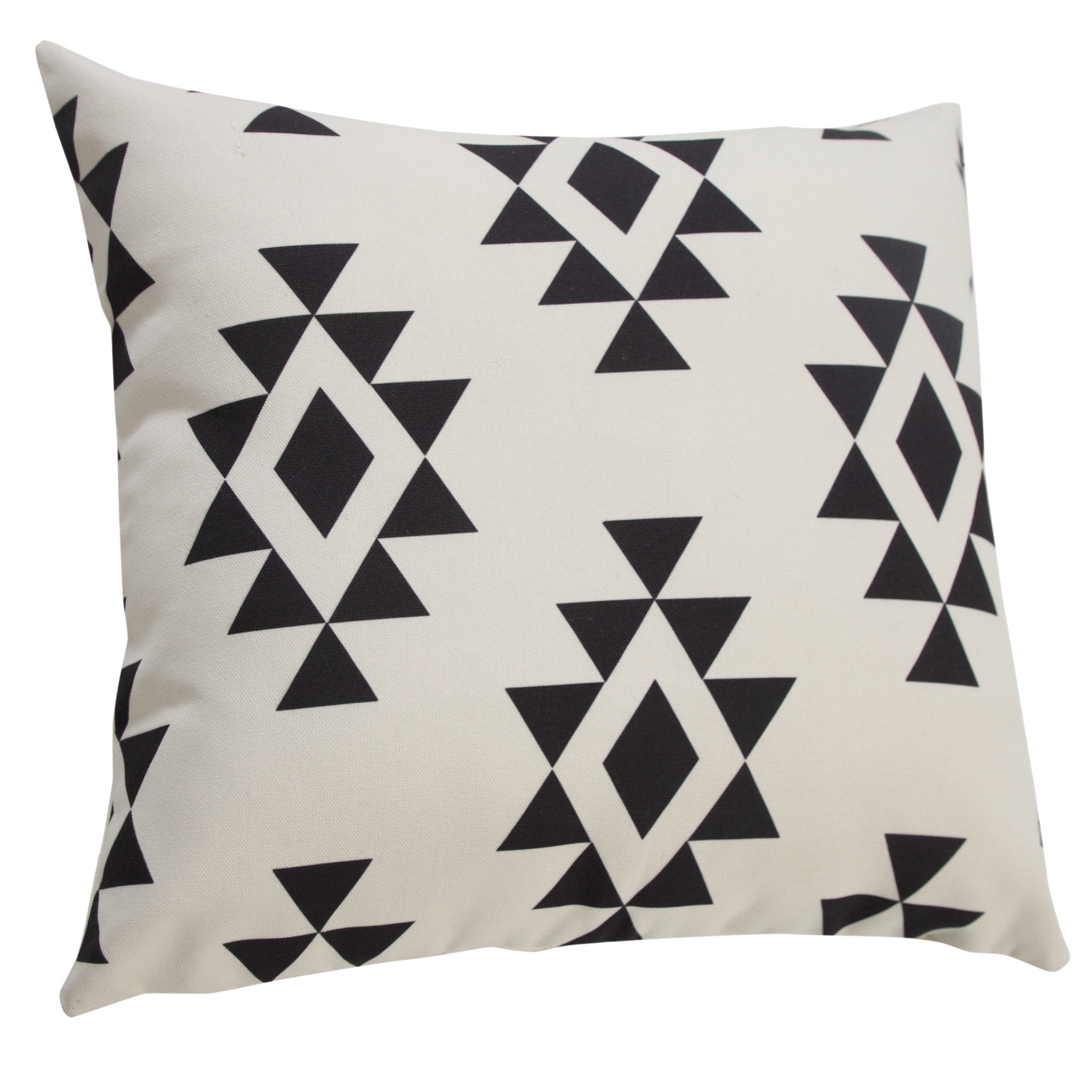 20" X 20" Black Zippered Southwestern Indoor Outdoor Throw Pillow-3