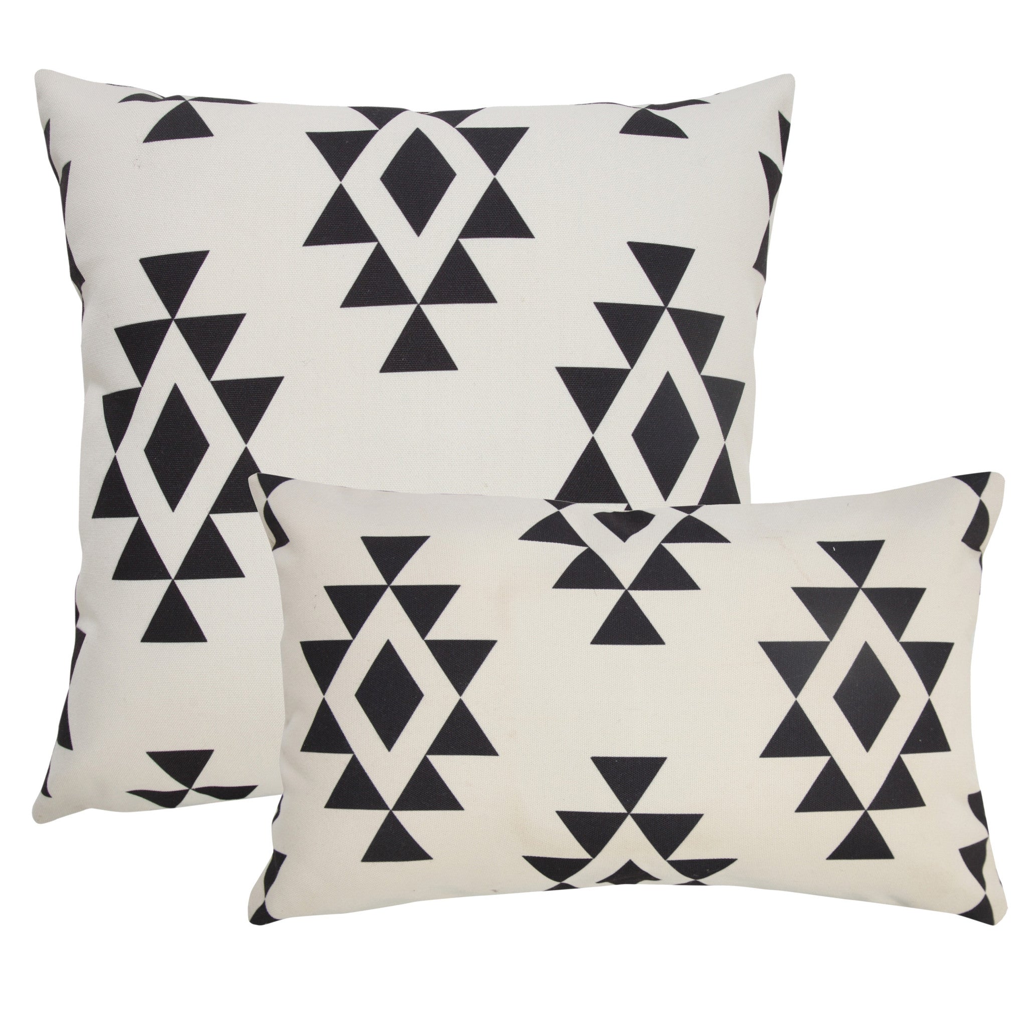 20" X 20" Black Zippered Southwestern Indoor Outdoor Throw Pillow-7