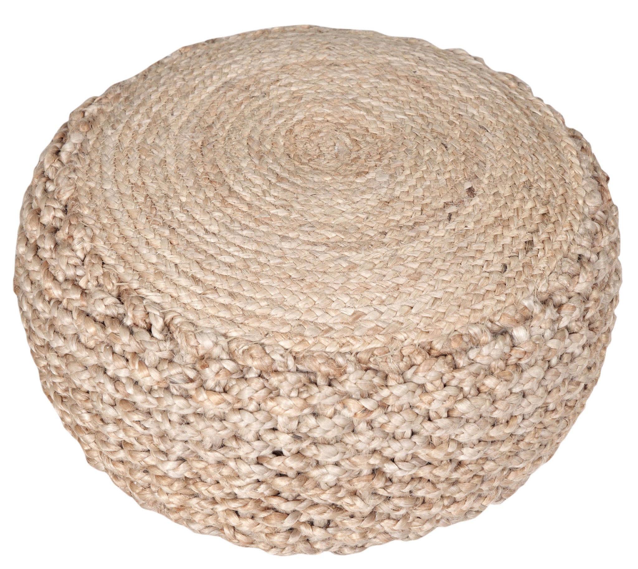 20" Tan Jute Ottoman-0