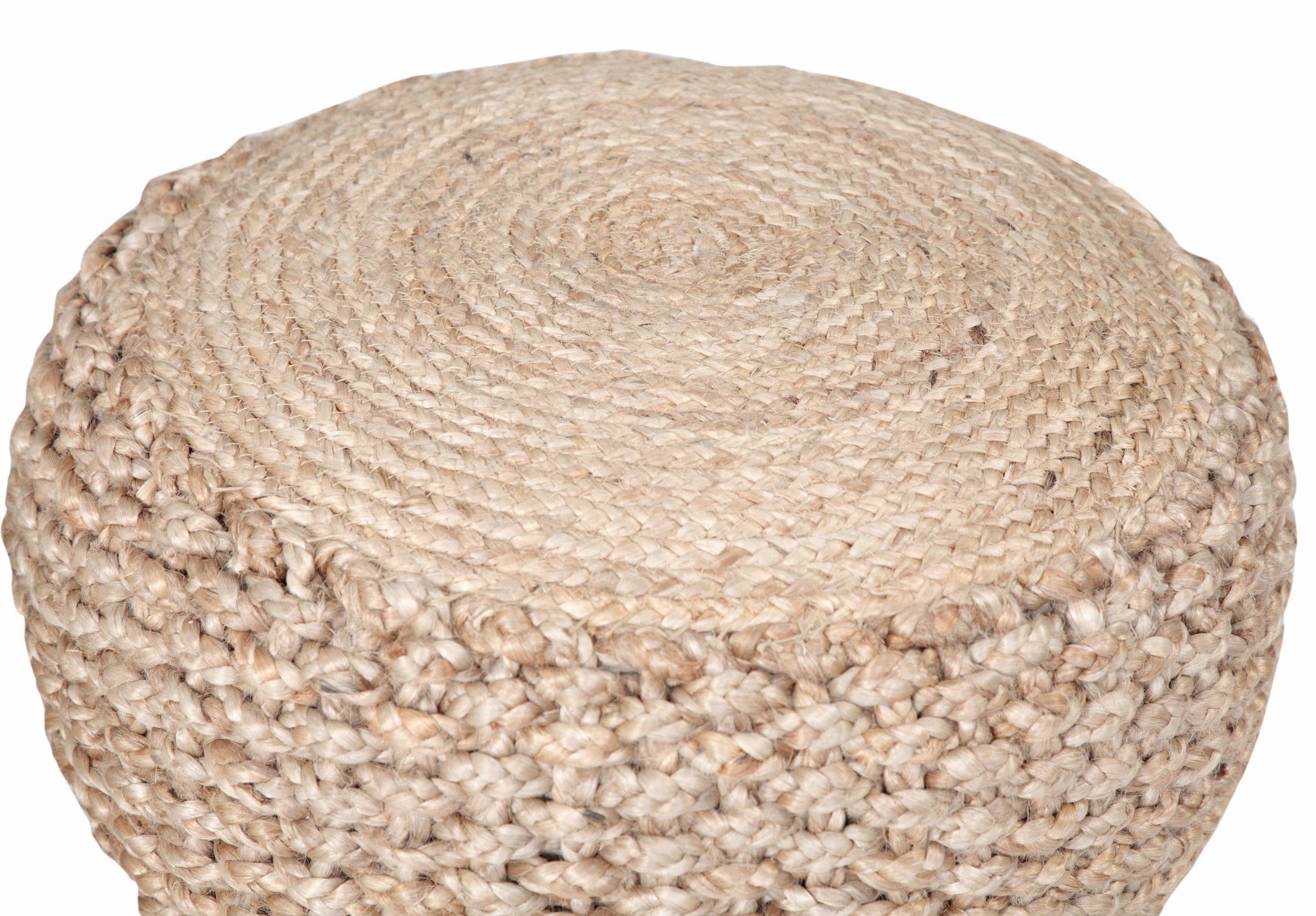 20" Tan Jute Ottoman-2