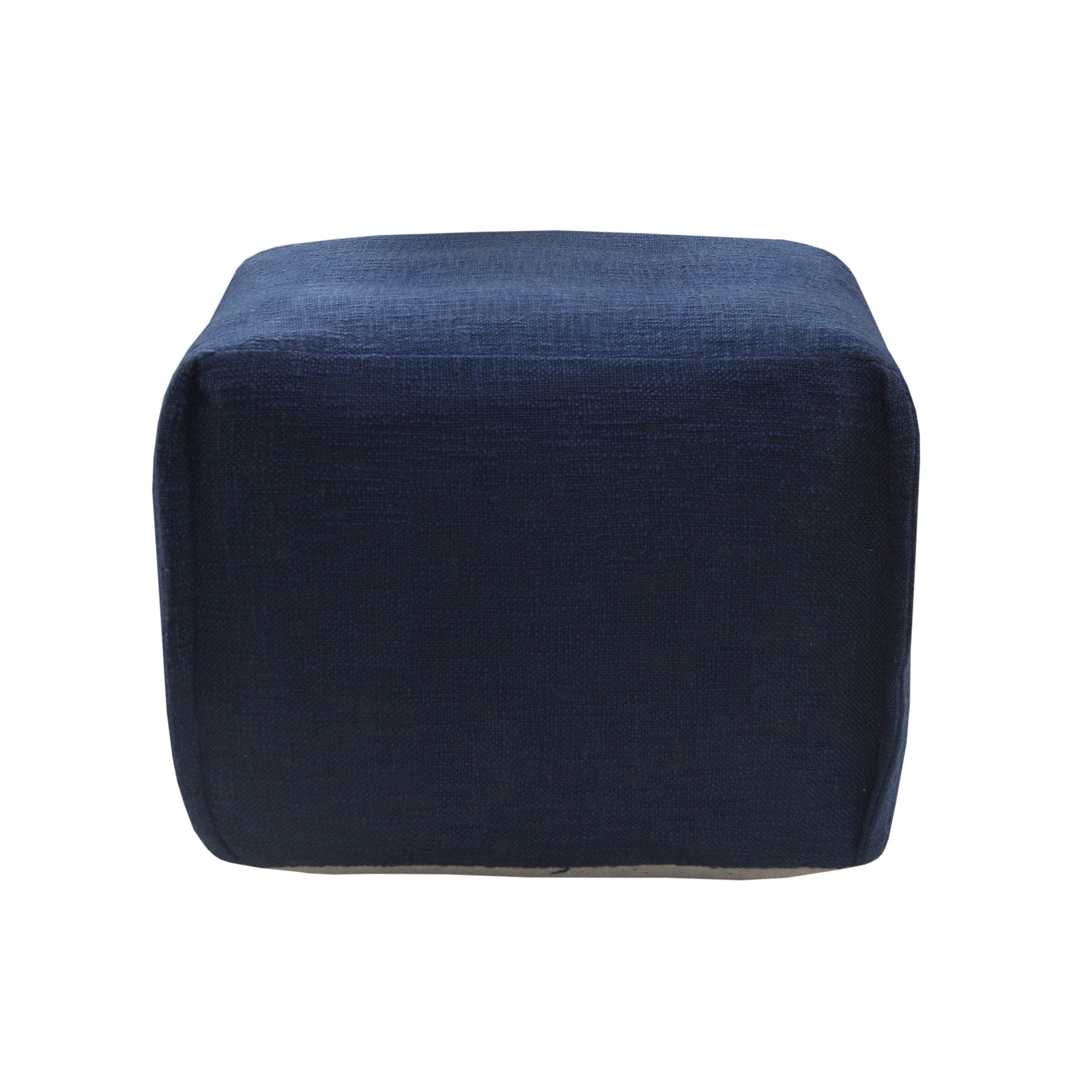 18" Blue 100% Cotton Ottoman-0