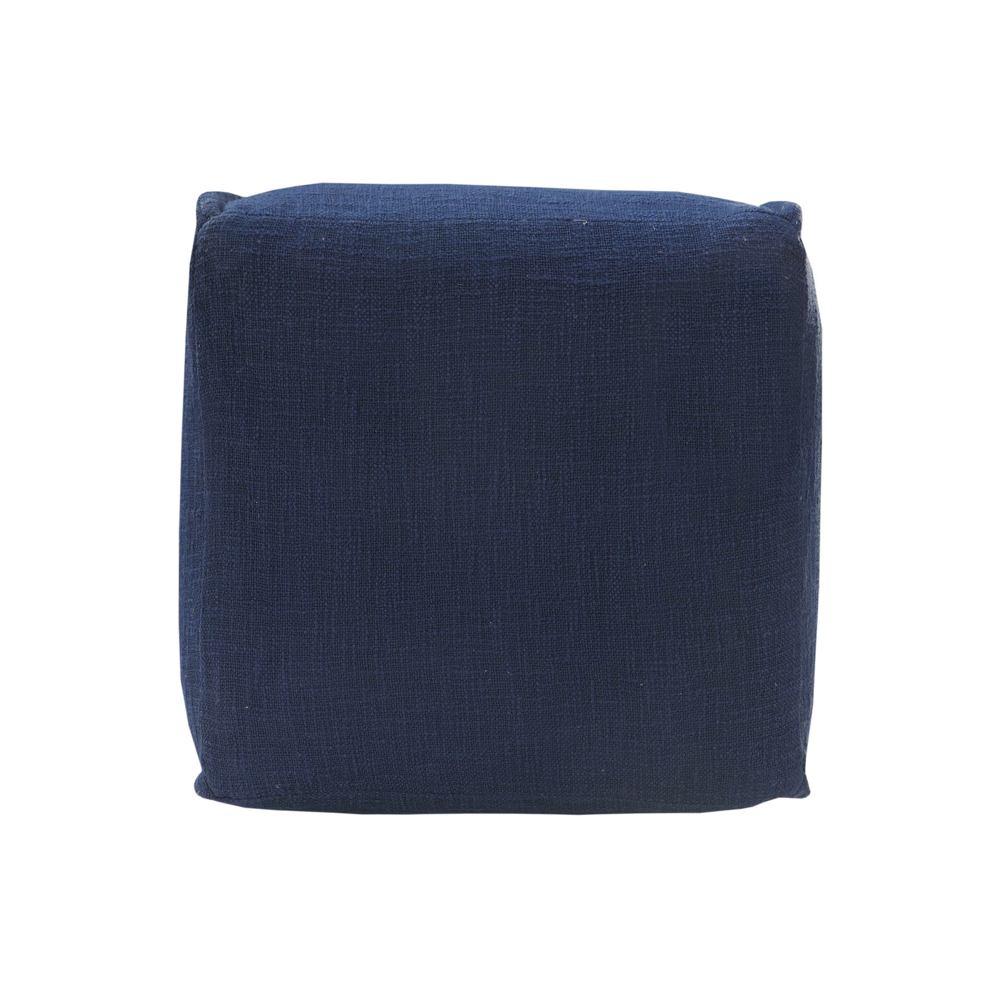 18" Blue 100% Cotton Ottoman-1