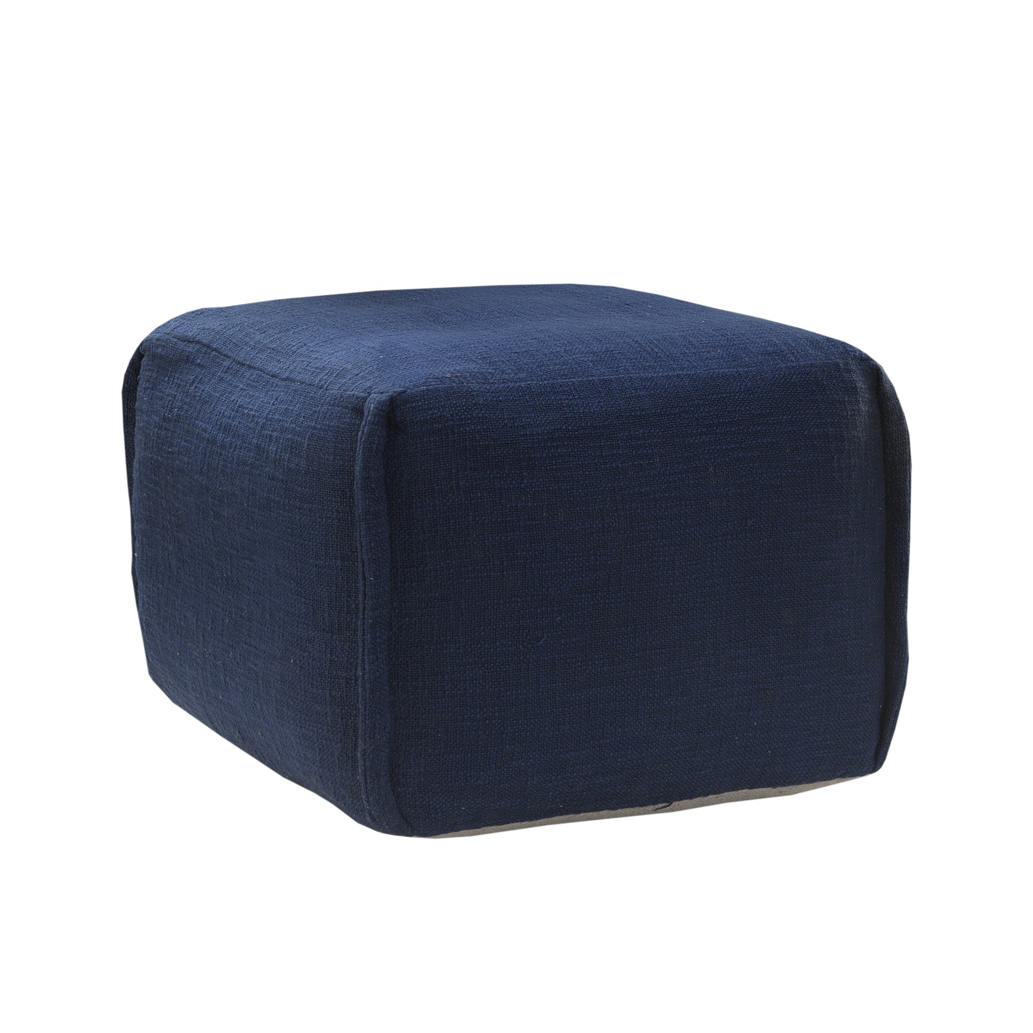 18" Blue 100% Cotton Ottoman-2