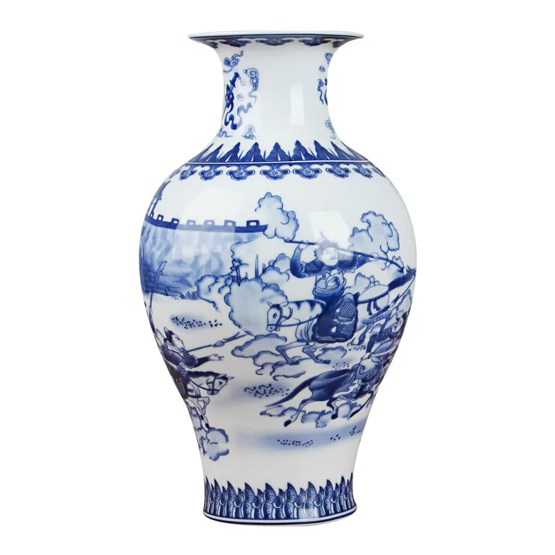 Classic Antique Chinese Blue and White Ceramic Vase-8