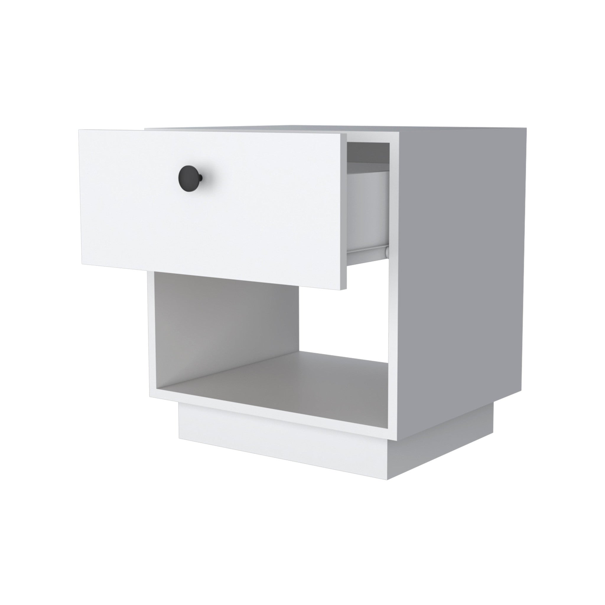 20" White One Drawer Nightstand With Integrated Tech-3