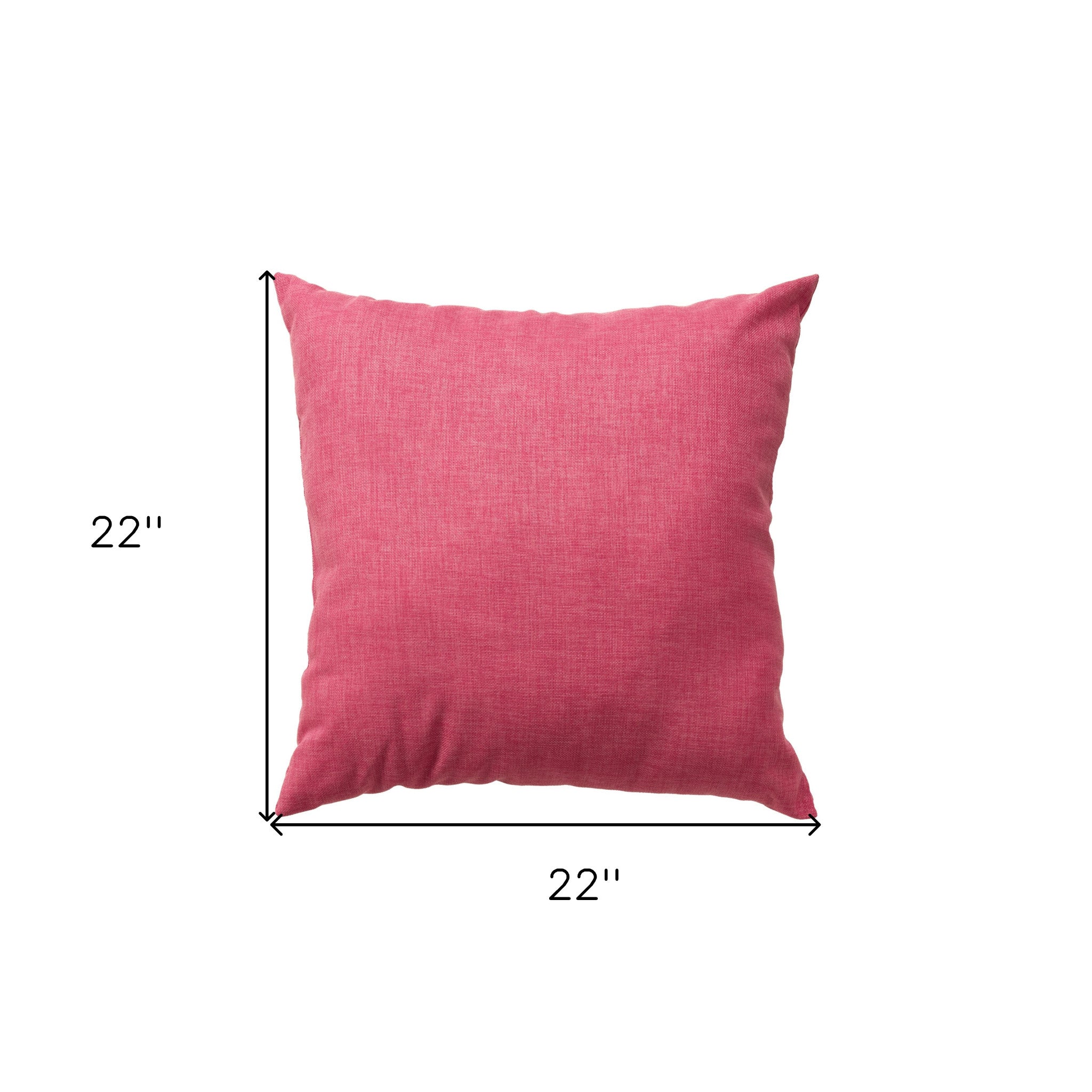 22" Hot Pink Indoor Outdoor Throw Pillow-6