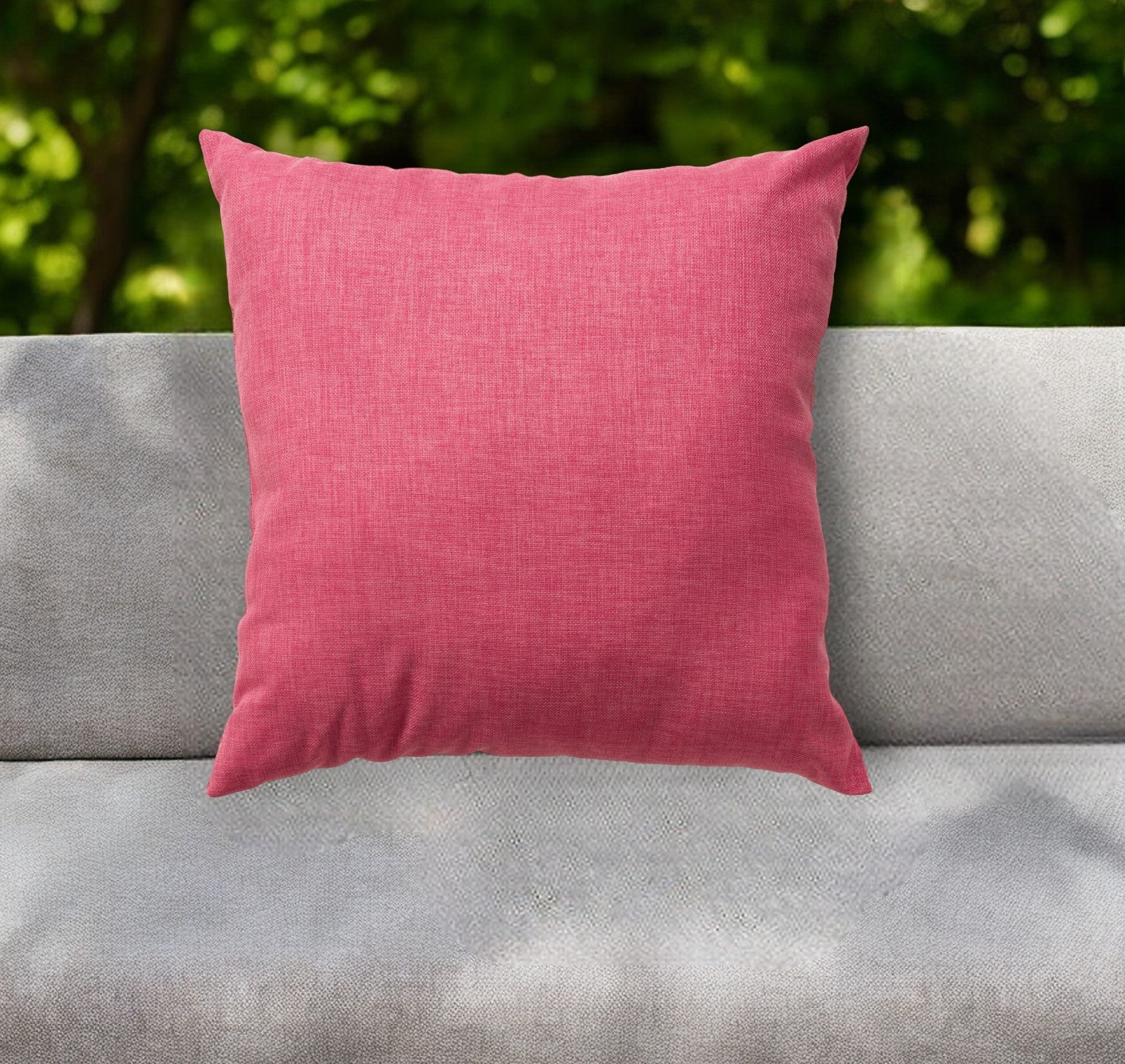 22" Hot Pink Indoor Outdoor Throw Pillow-0