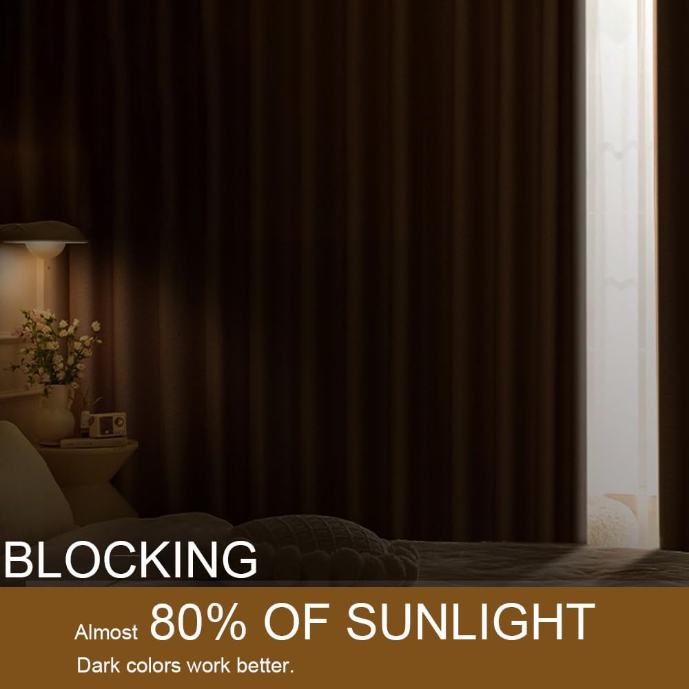 Custom Curtains: Velvet Blackout Curtains, Set of 2 Panels-1