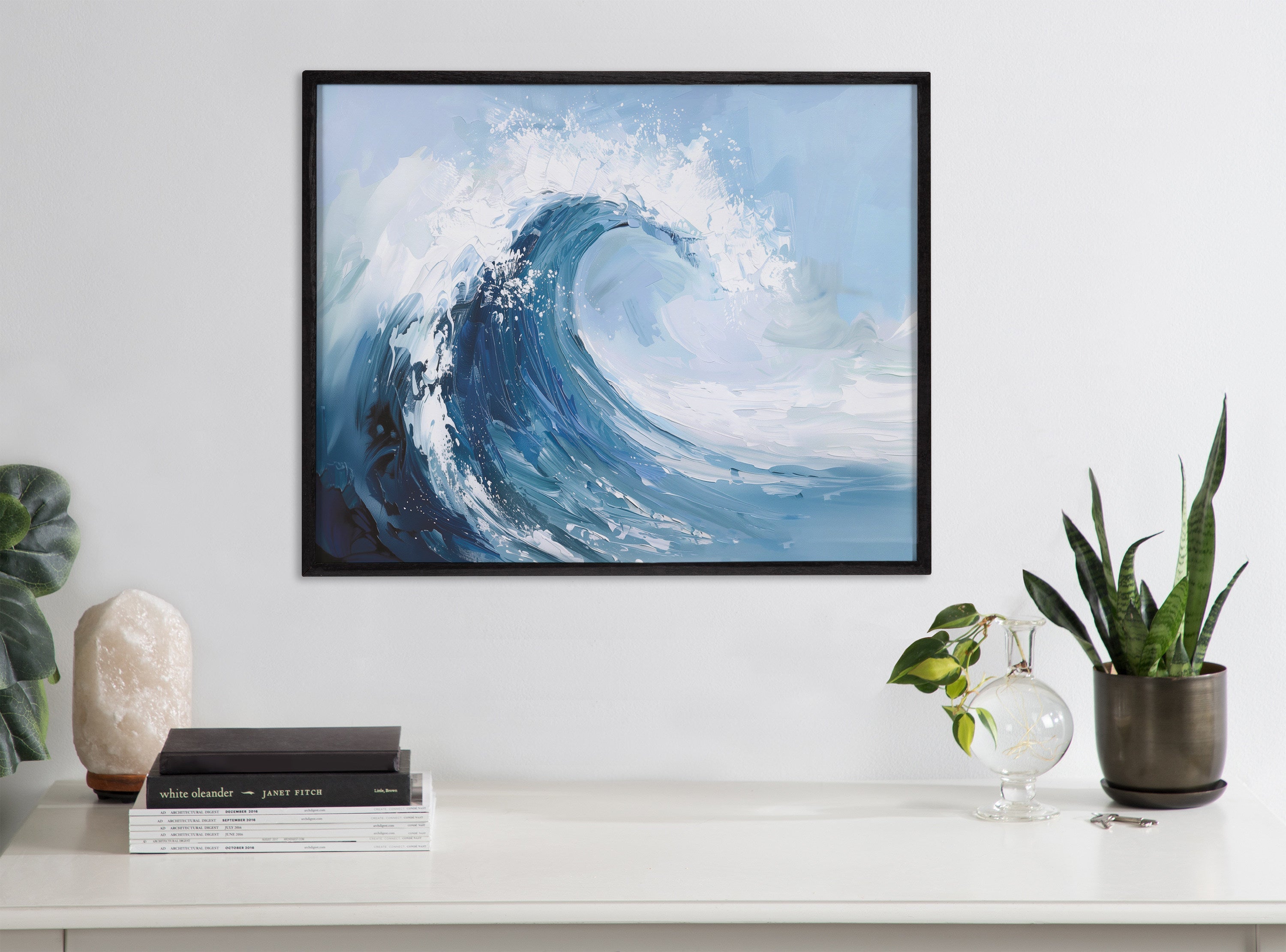 Gallery Abstract Painterly Coastal Ocean Wave Print by The Creative Bunch Studio