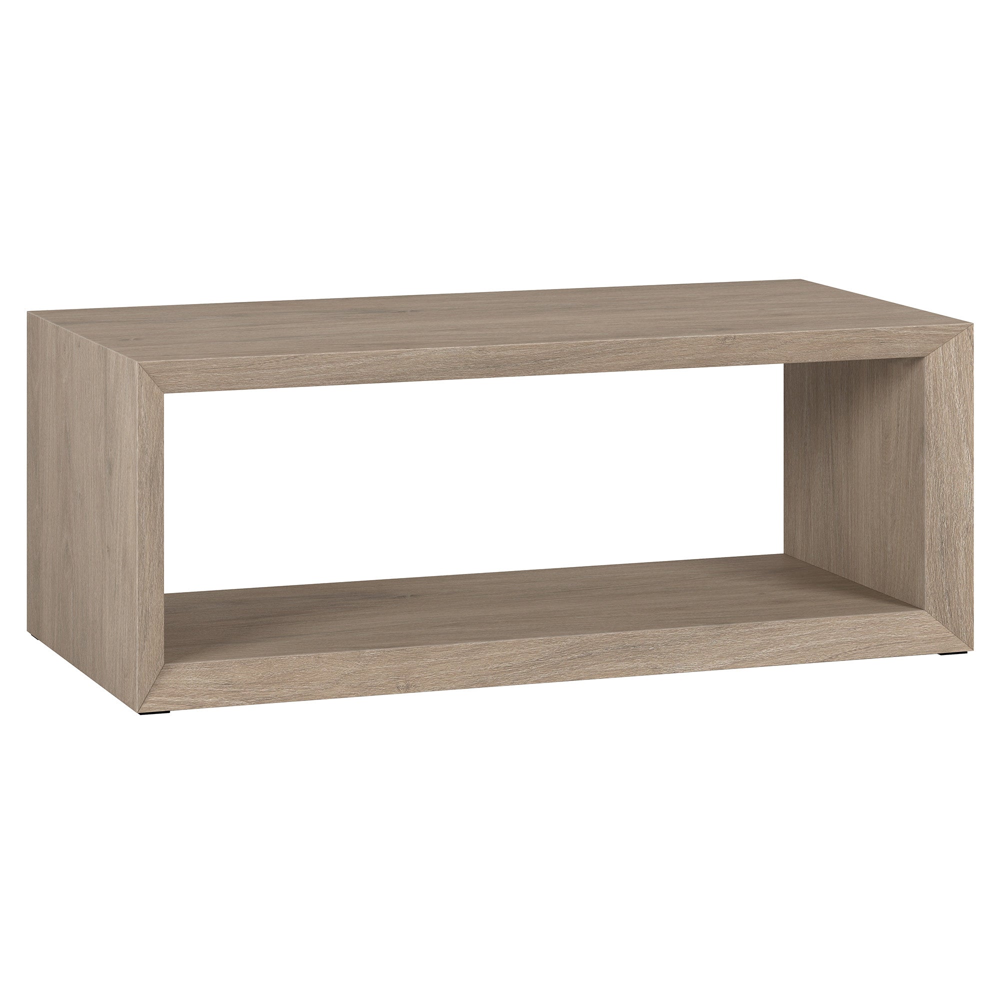 48" Gray Coffee Table With Shelf-0