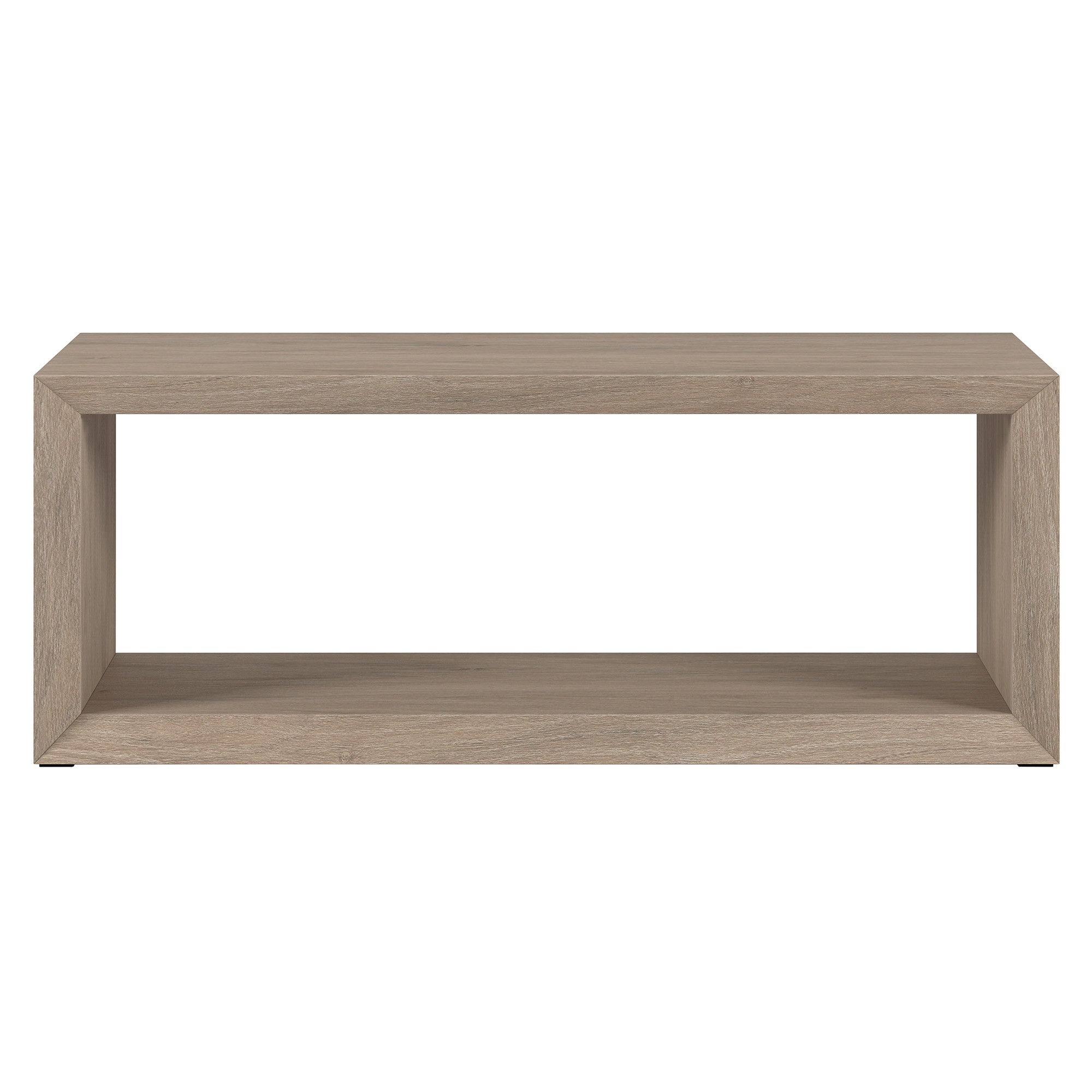 48" Gray Coffee Table With Shelf-2