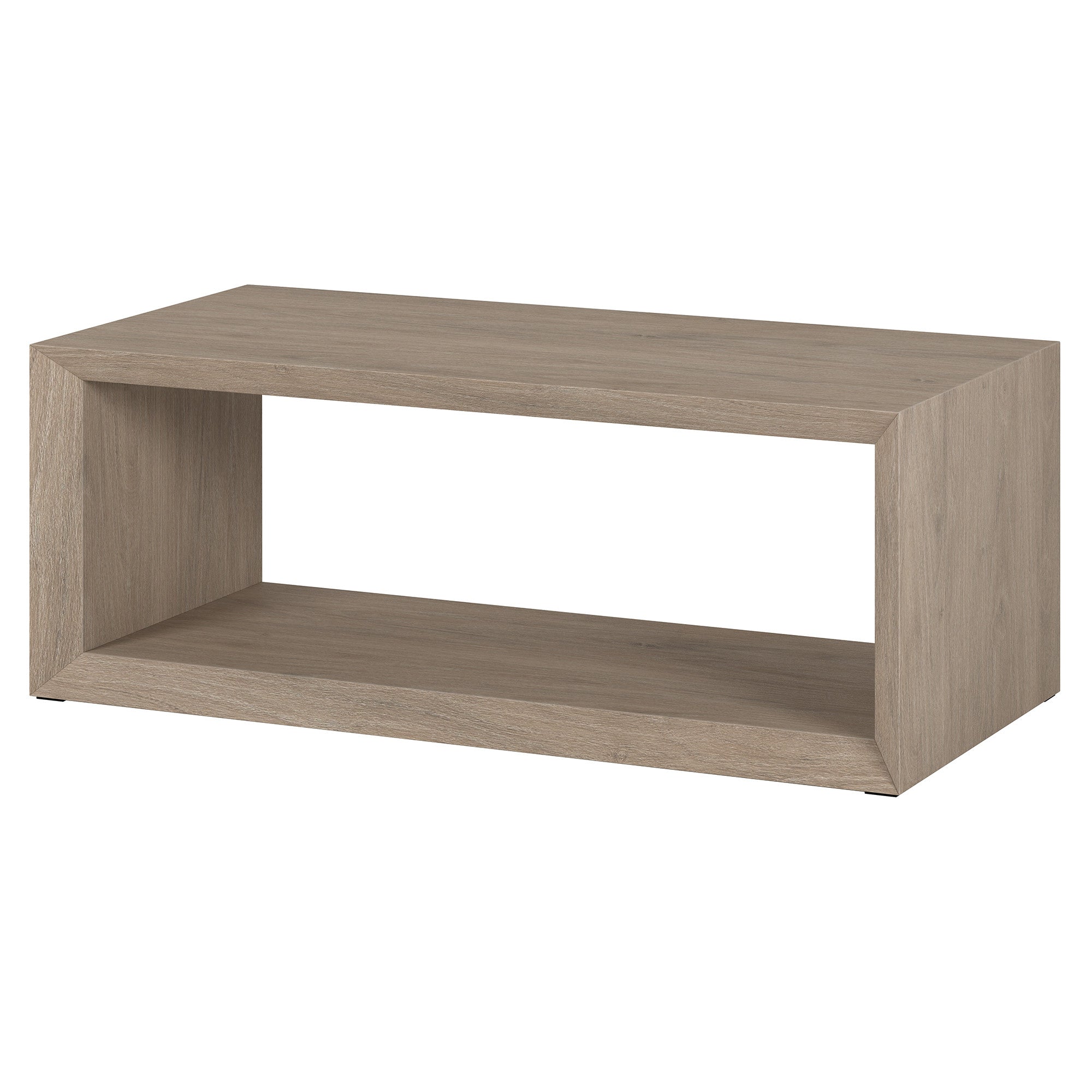 48" Gray Coffee Table With Shelf-3