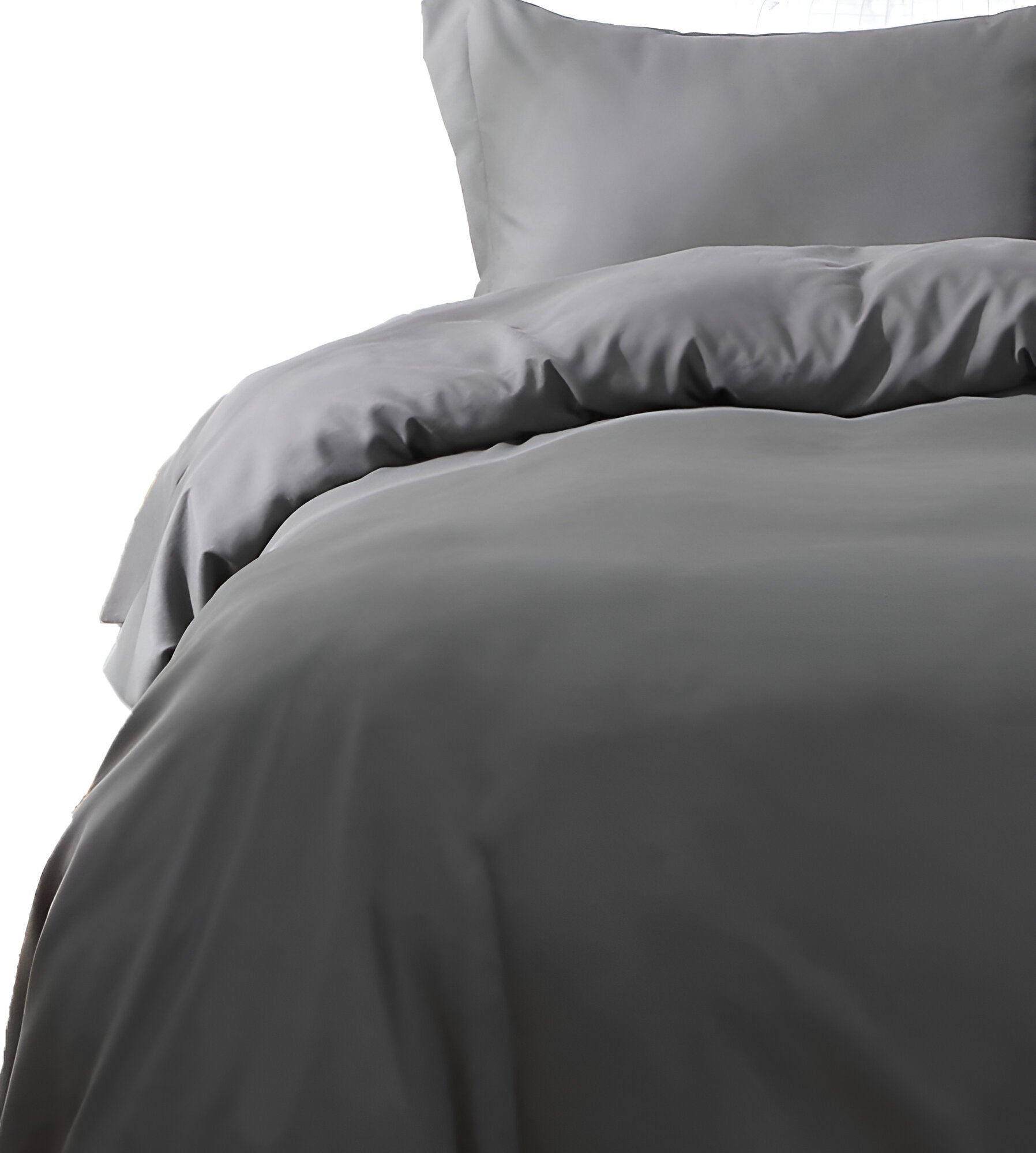 Dark Slate Gray King Microfiber 1400 Thread Count Washable Duvet Cover Set-4