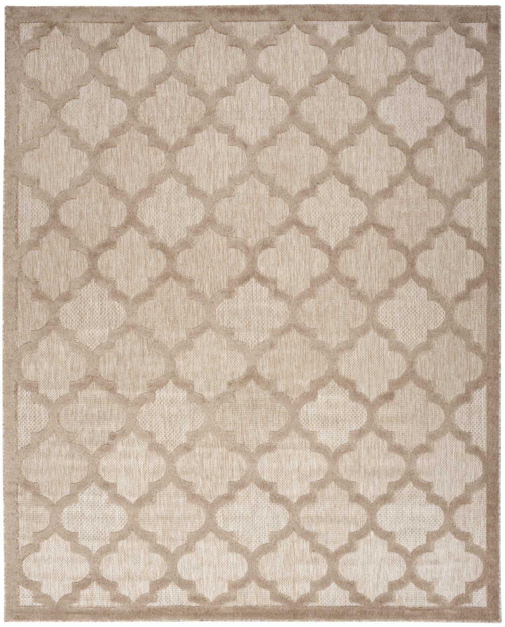 7' X 10' Beige Geometric Flatweave Area Rug-0