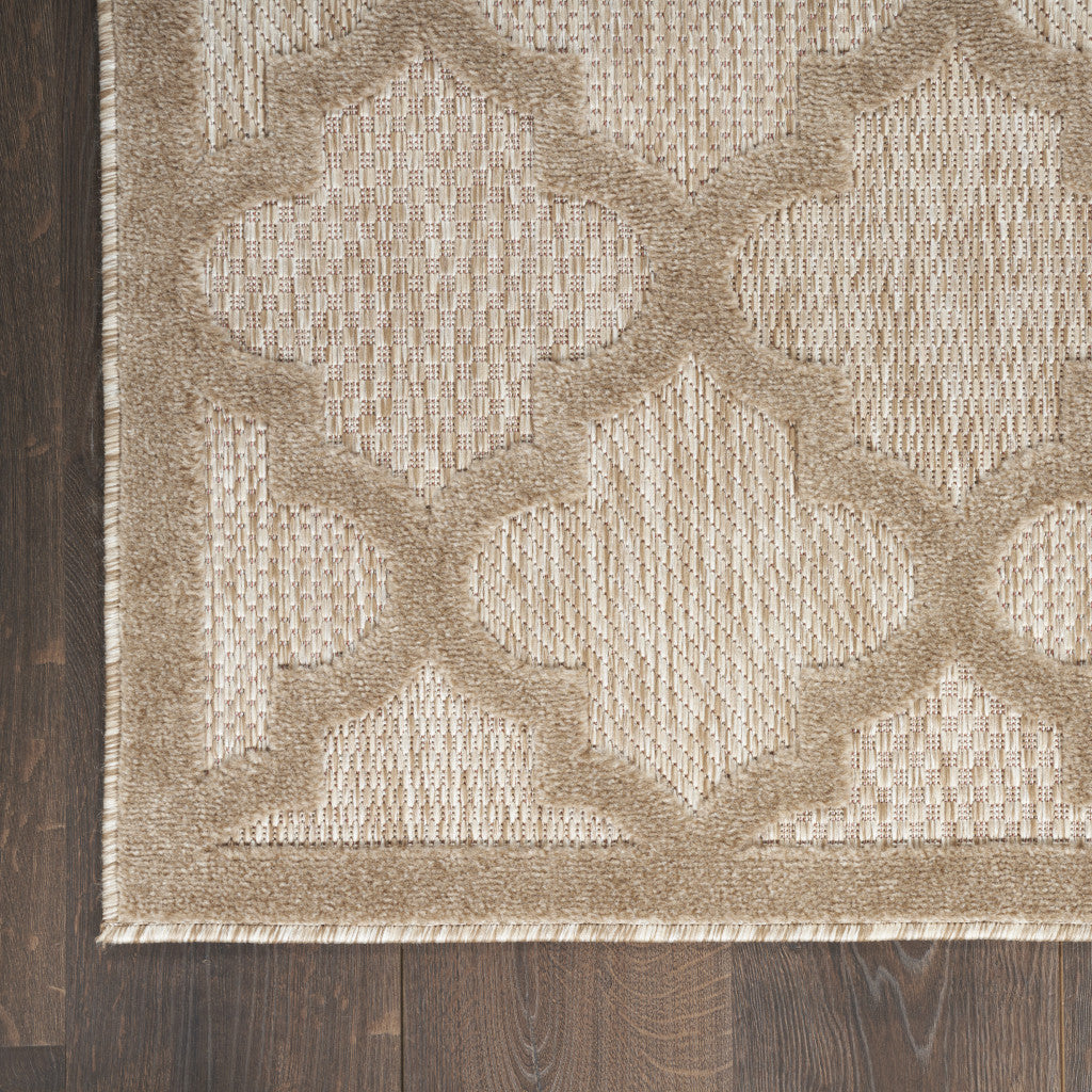 7' X 10' Beige Geometric Flatweave Area Rug-8