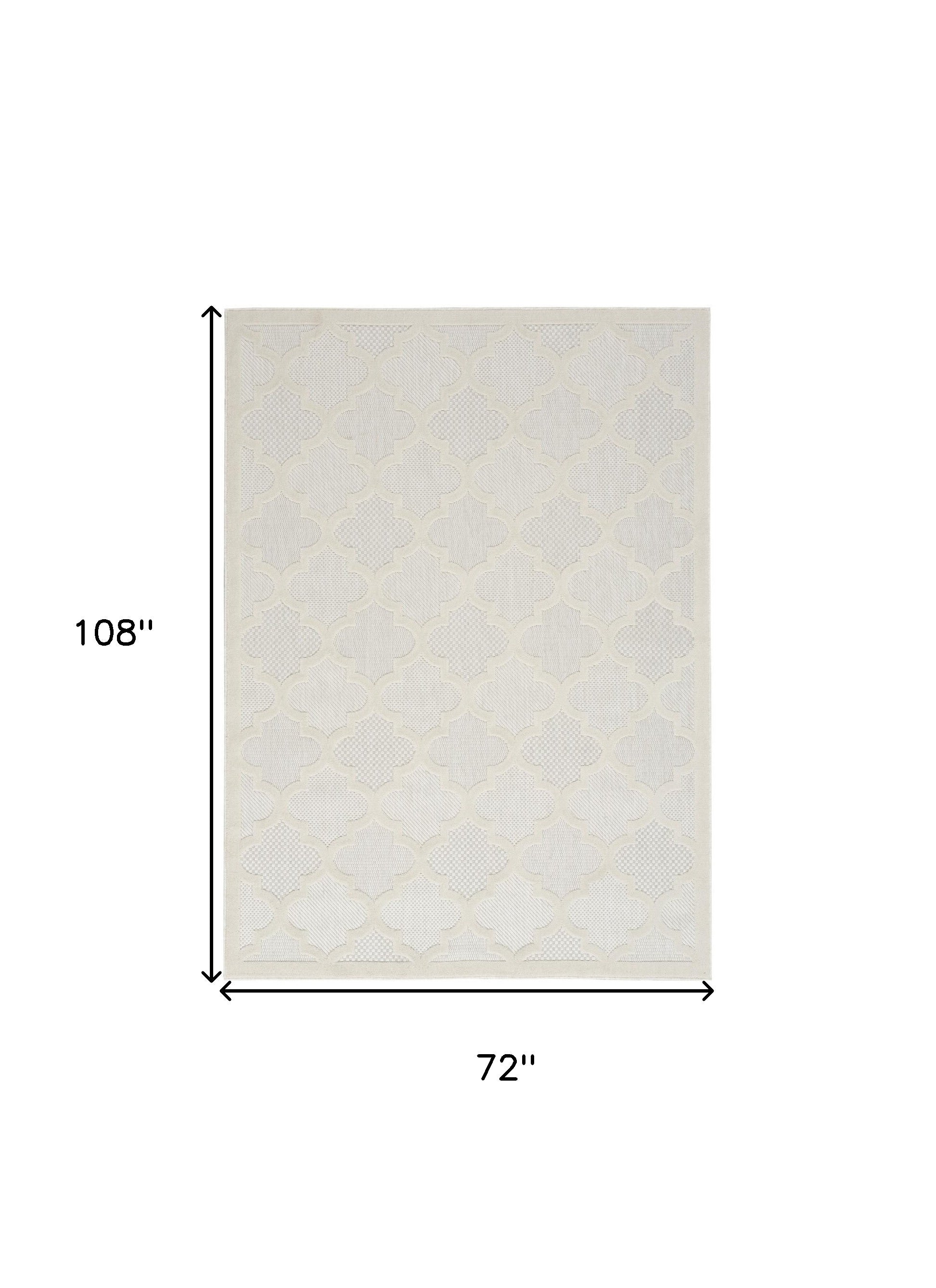 6' X 9' Cream Geometric Flatweave Area Rug-8