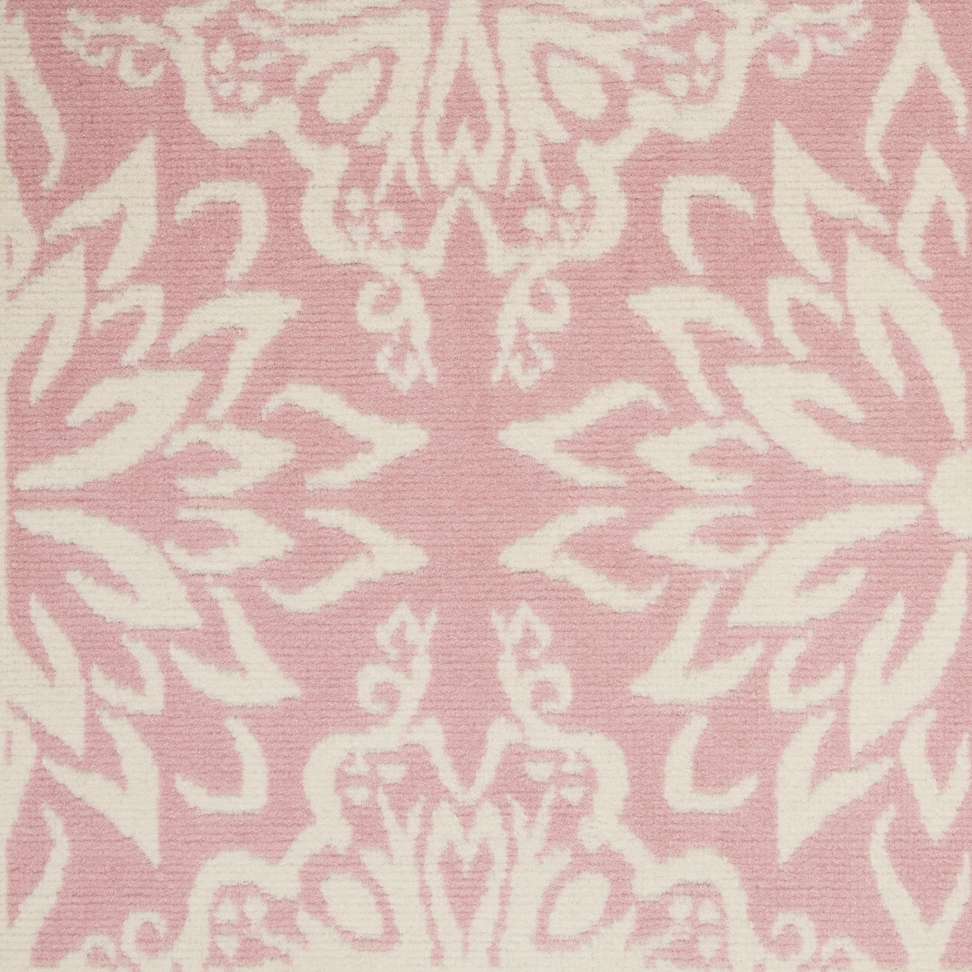 4' X 6' Pink Floral Power Loom Area Rug-8