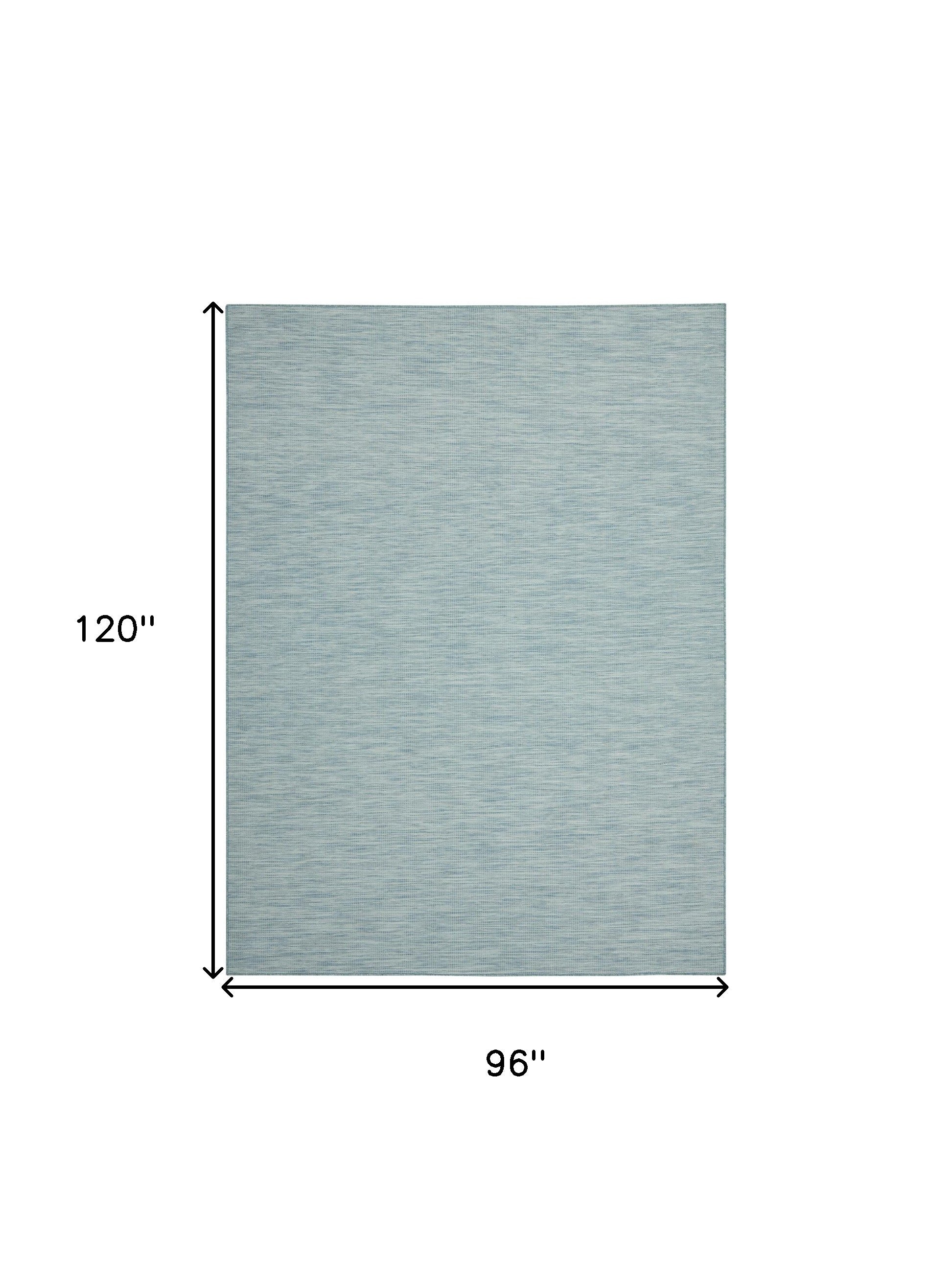 8' X 10' Aqua Power Loom Area Rug-8