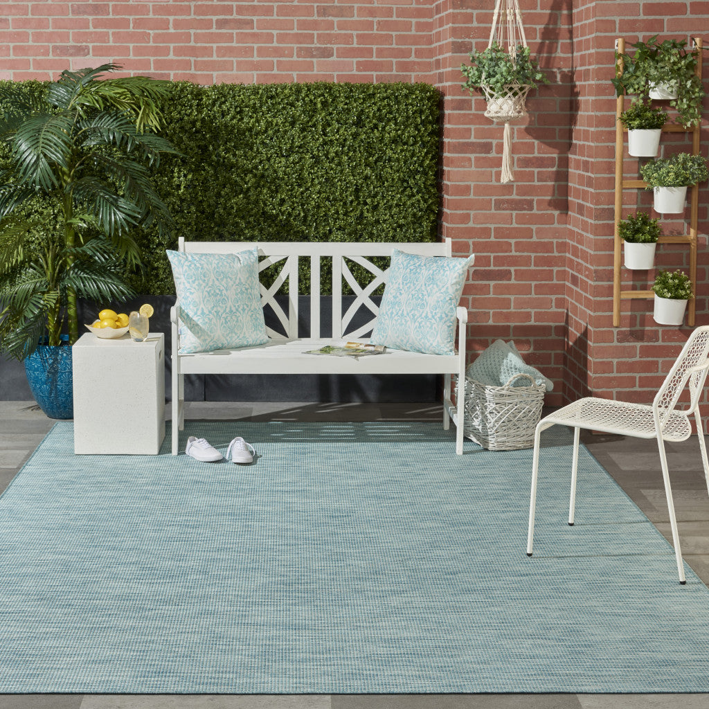 8' X 10' Aqua Power Loom Area Rug-7