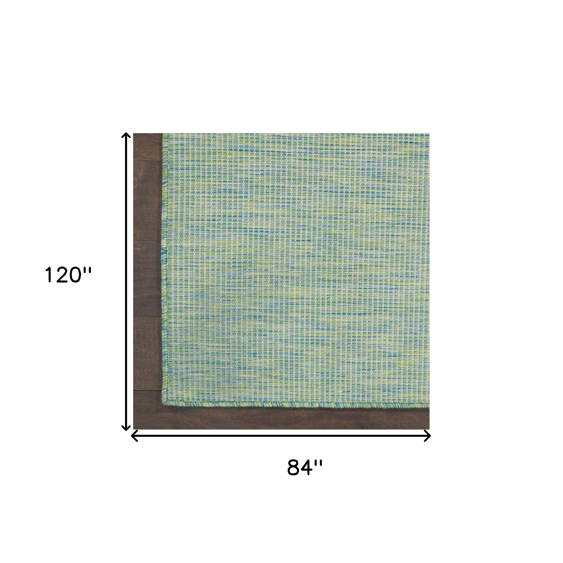 7' X 10' Blue Power Loom Area Rug-8