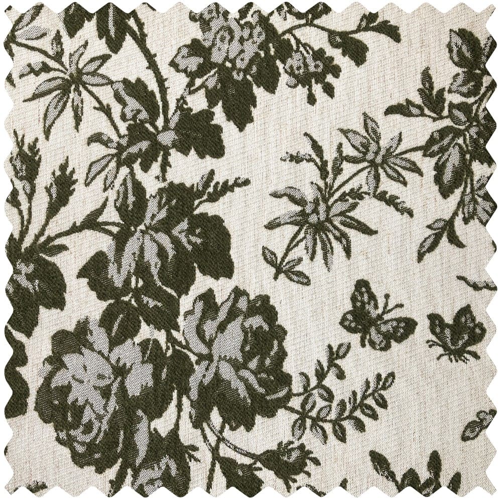 Pamela Heavy-weight Brown Leaf Floral Curtains