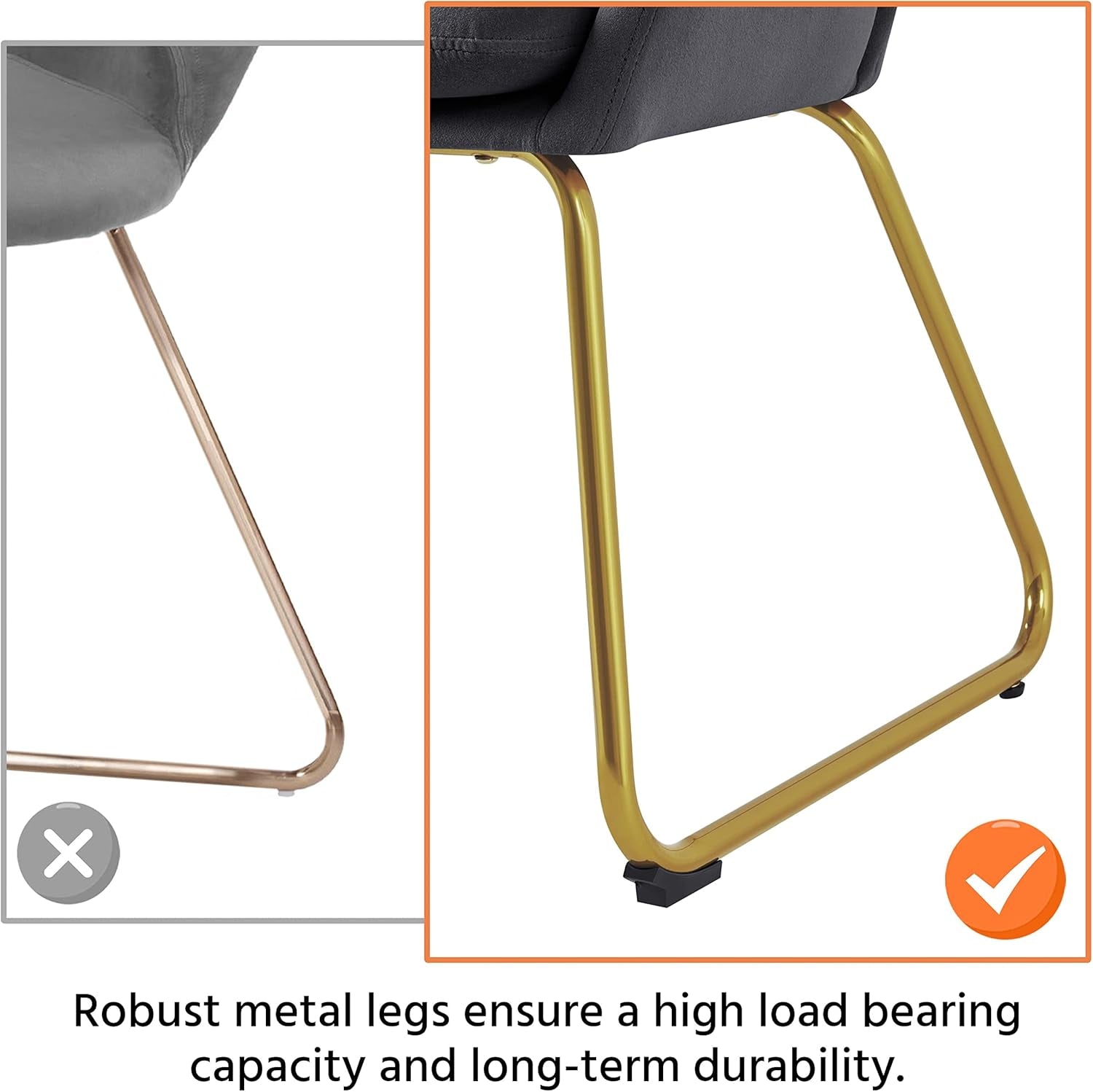 Flower Shape Velvet Armchair With Golden Legs Dark Gray