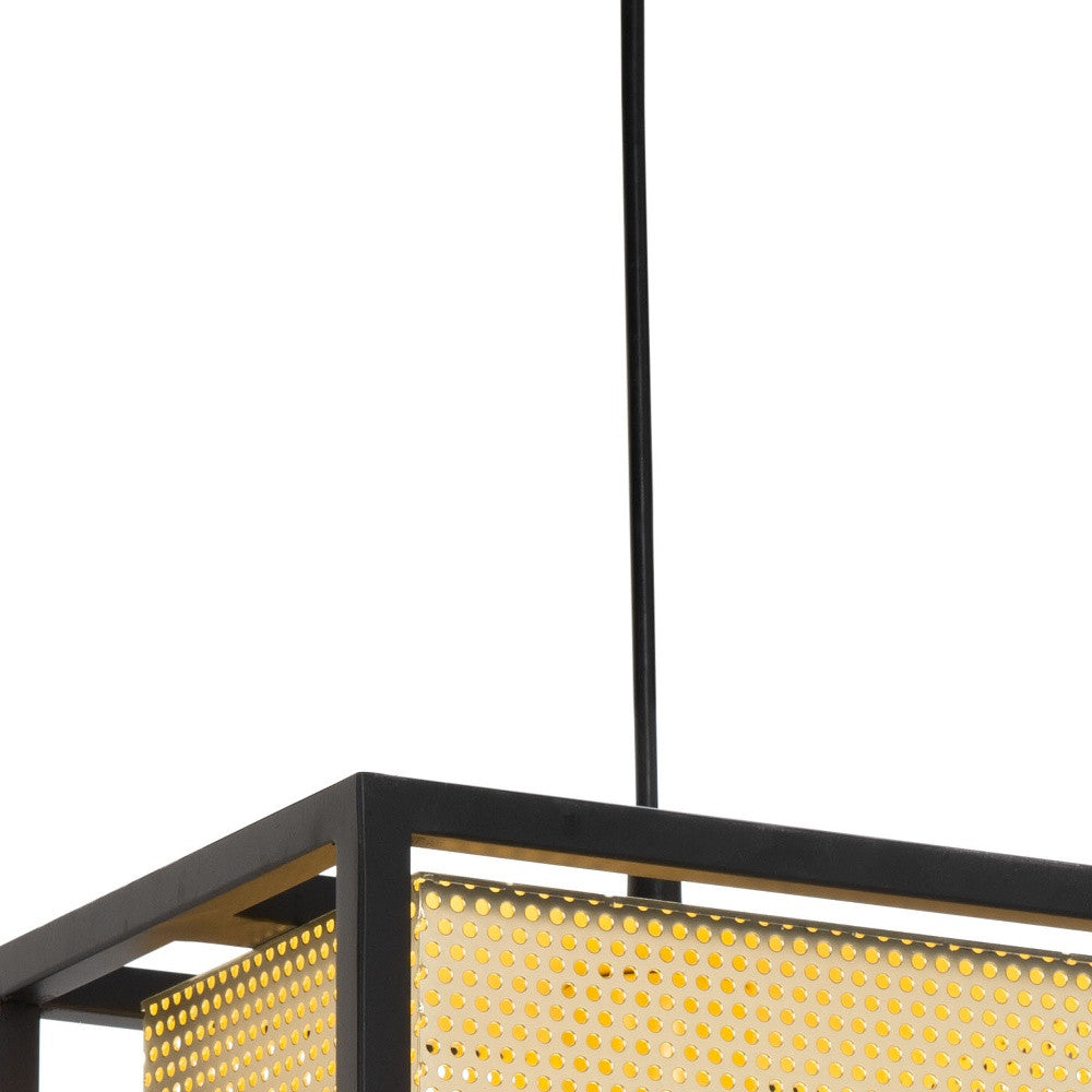 Gold and Black Geometric Metal Ceiling Light-6