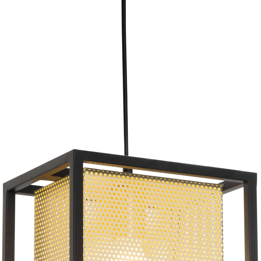 Gold and Black Geometric Metal Ceiling Light-7